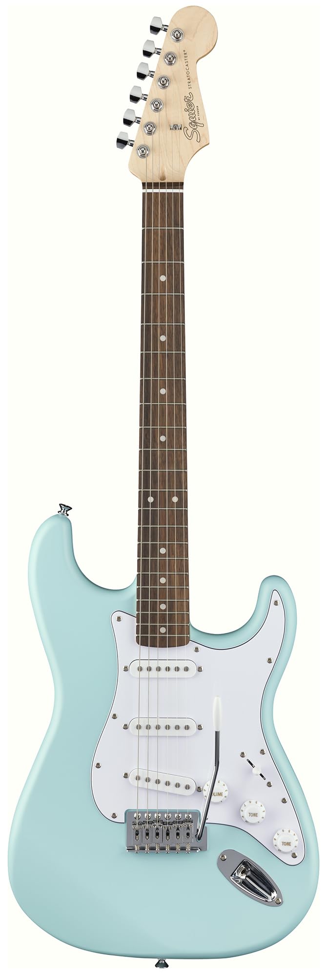 Fender Squier Stratocaster Electric Guitar for Beginners - Daphne Blue Finish | Perfect for Rock, Blues & Practice Sessions