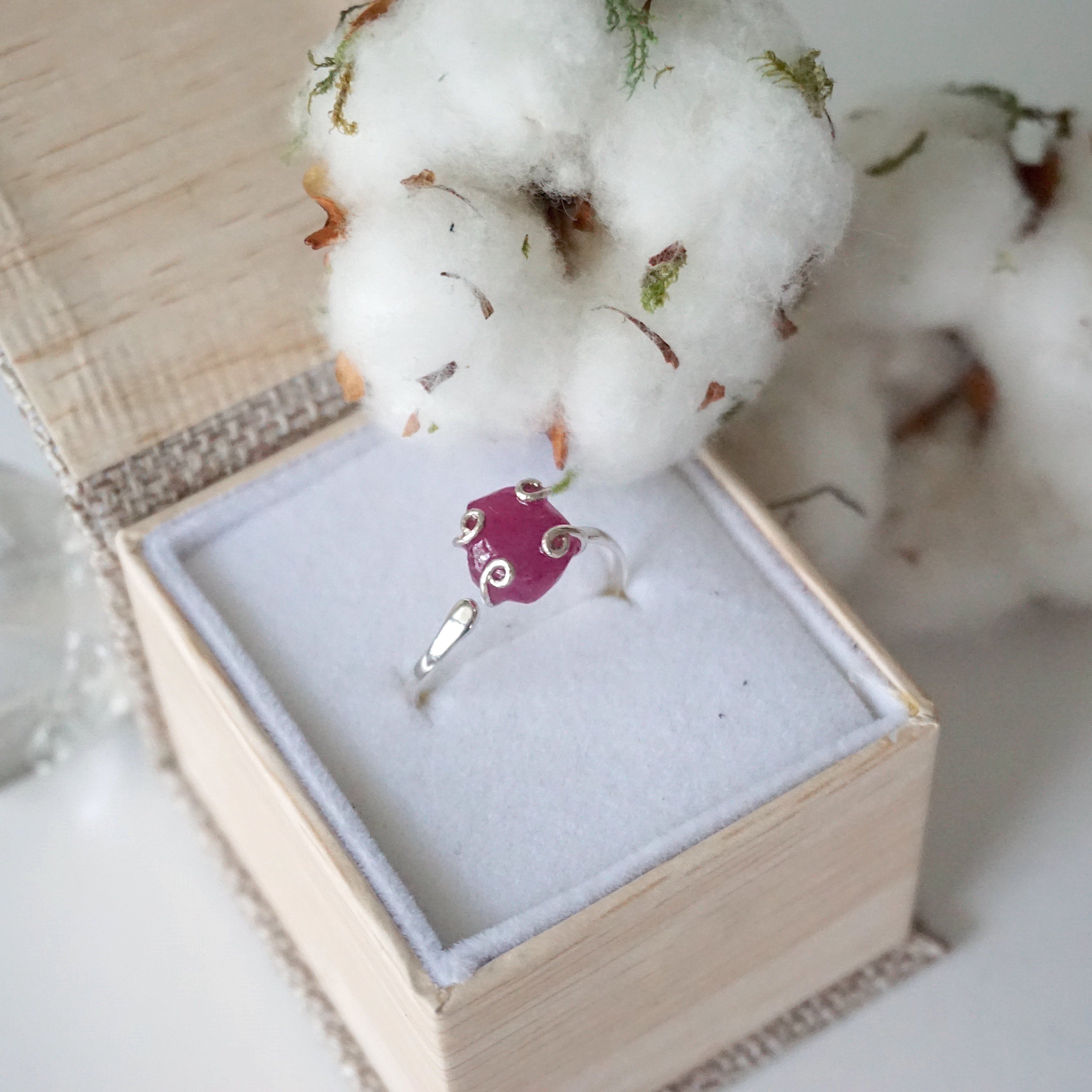 Natural Pink Ruby Ring for Women - Sterling Silver 925 Elegant Jewelry Gift for Birthday, Anniversary & Valentine's Day | Perfect for Evening Parties, Date Nights & Special Occasions