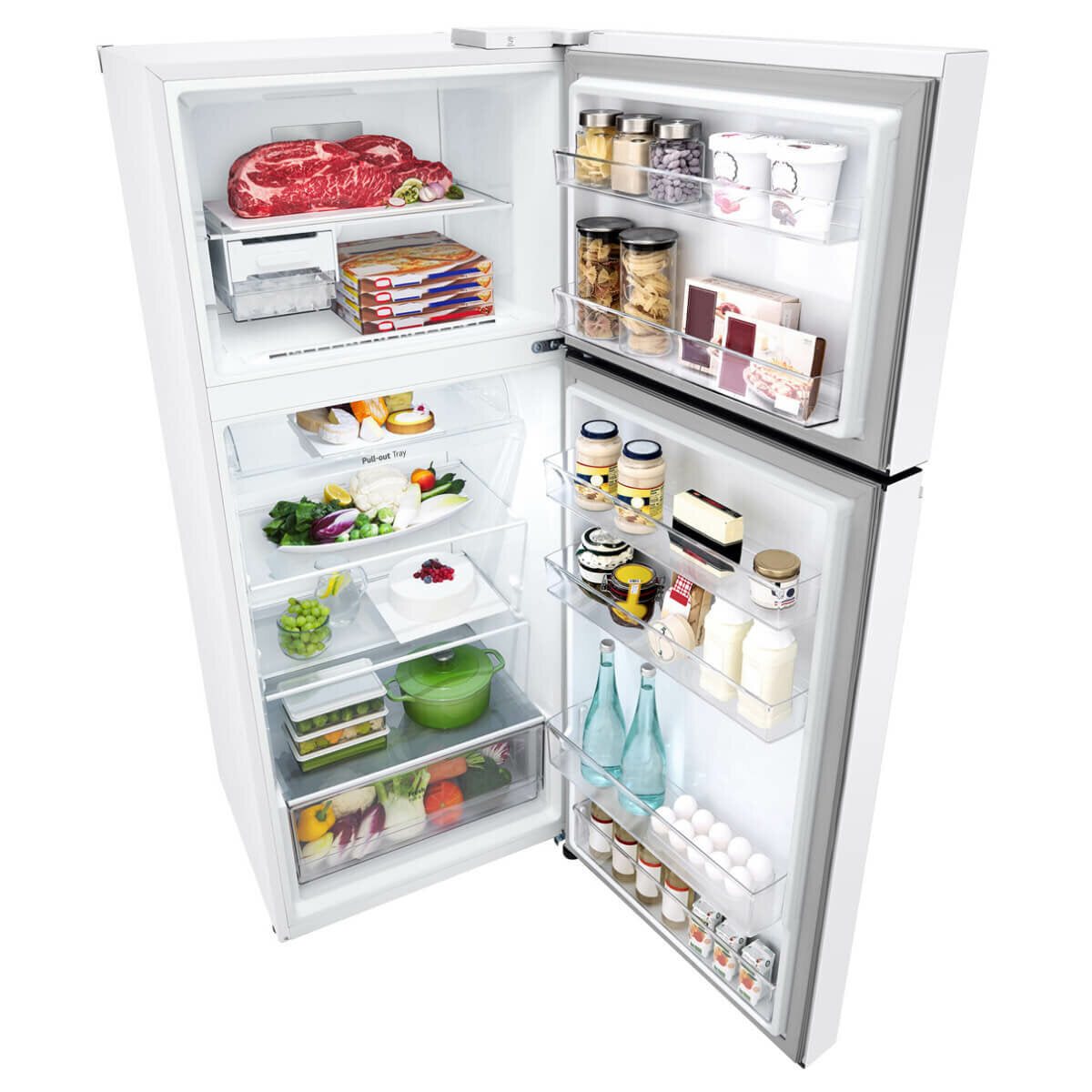 LG 375L Top Mount Refrigerator in White - Energy Efficient GT 5W Model - Perfect for Small Kitchens, Apartments & Dorm Rooms