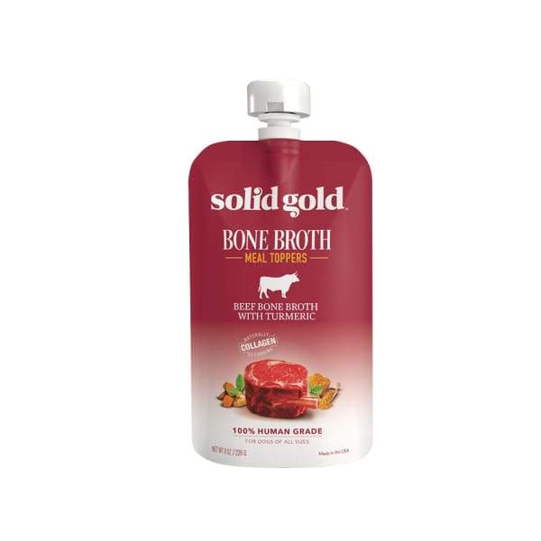 Premium Solid Gold Beef Bone Broth with Turmeric & Chamomile - 8oz | High-Protein Collagen-Rich Superfood for Gut Health & Immunity Support - Perfect for Keto, Paleo & Wellness Lifestyles
