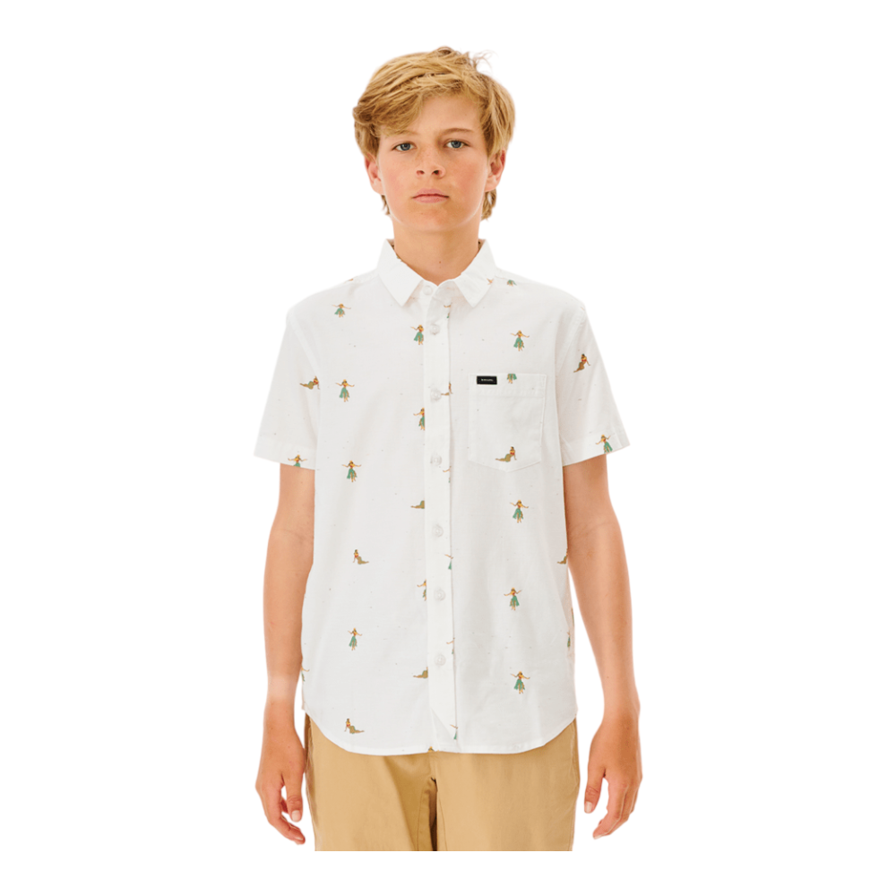 Rip Curl Hula Beach Shirt for Boys (8-16 Years) - Comfortable & Stylish Swim Shirt for Surfing, Swimming, and Beach Activities