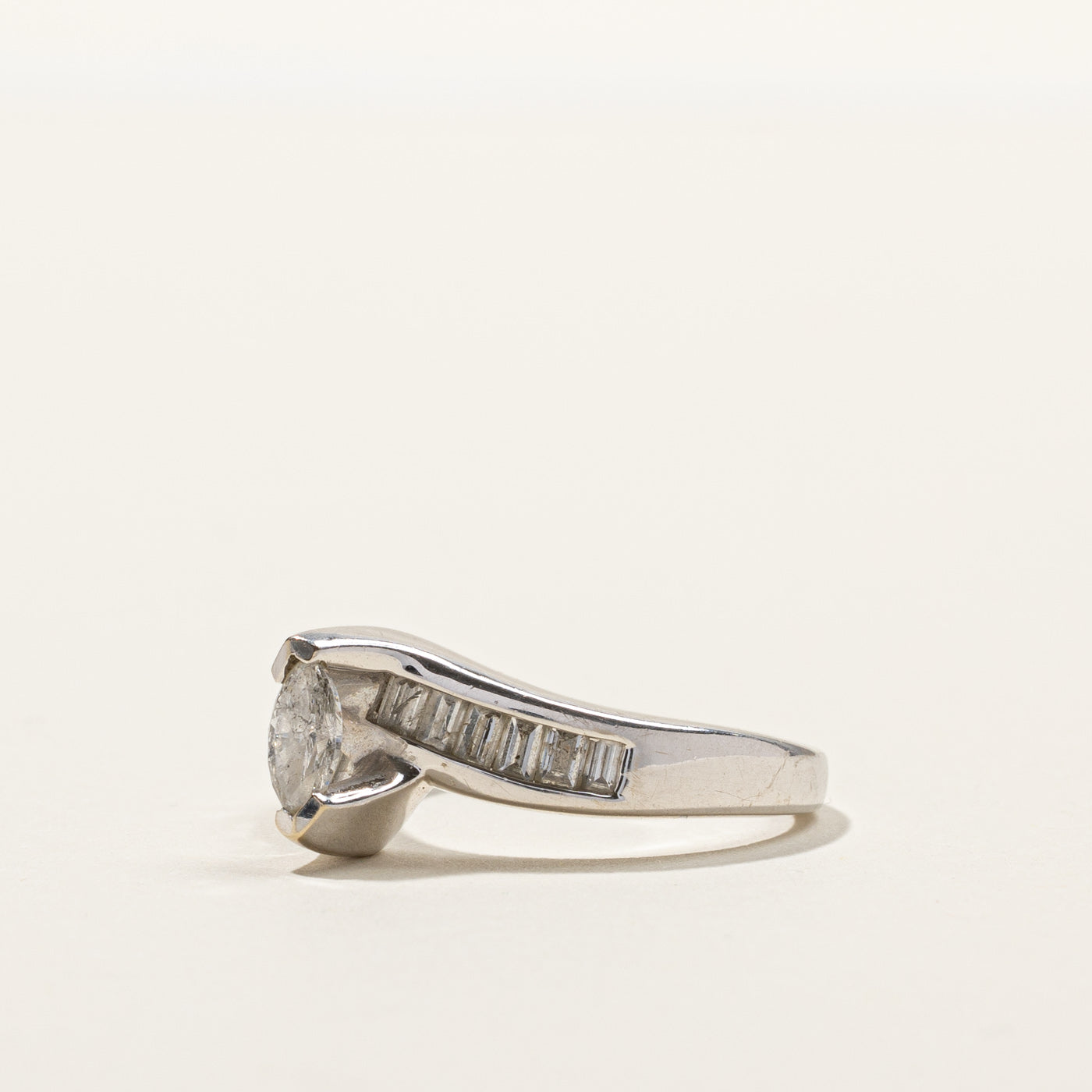 0.49ctw Marquise Bypass Diamond Ring - Size 7 | Elegant Wedding Band, Anniversary Gift & Engagement Ring for Women