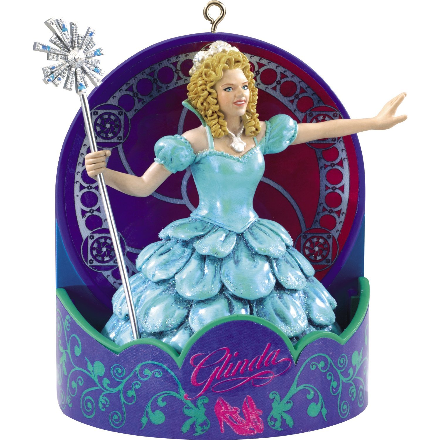 Carlton Heirloom Magic Ornament 2012 Wicked - Glinda Collectible Figurine | No One Mourns the Wicked Musical Memorabilia | Perfect for Christmas Tree Decor, Broadway Fan Gifts & Oz Themed Collections