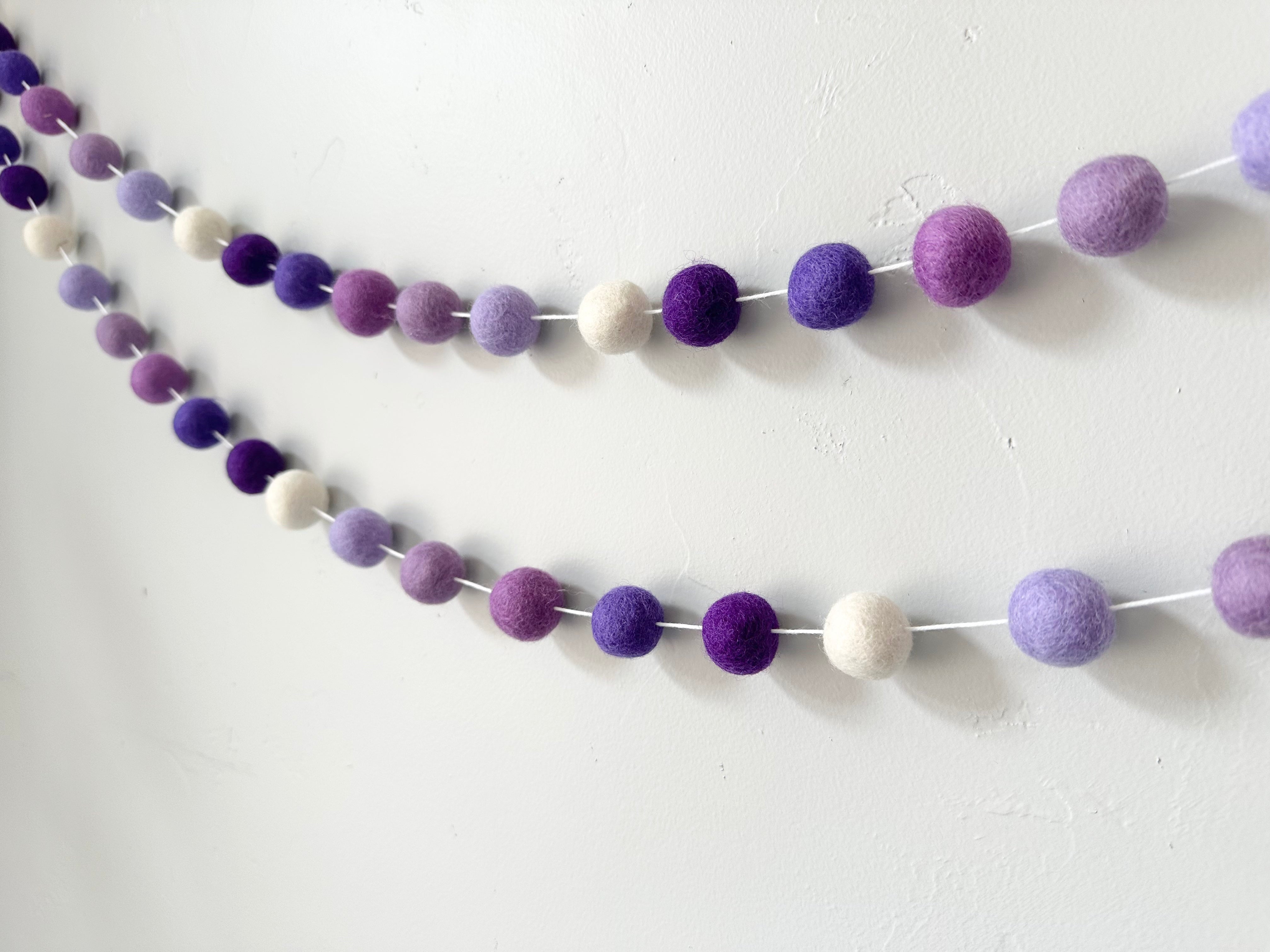 Gradient of Purples Garland - Elegant Purple Ombre Floral Garland for Weddings, Home Decor & Party Decorations