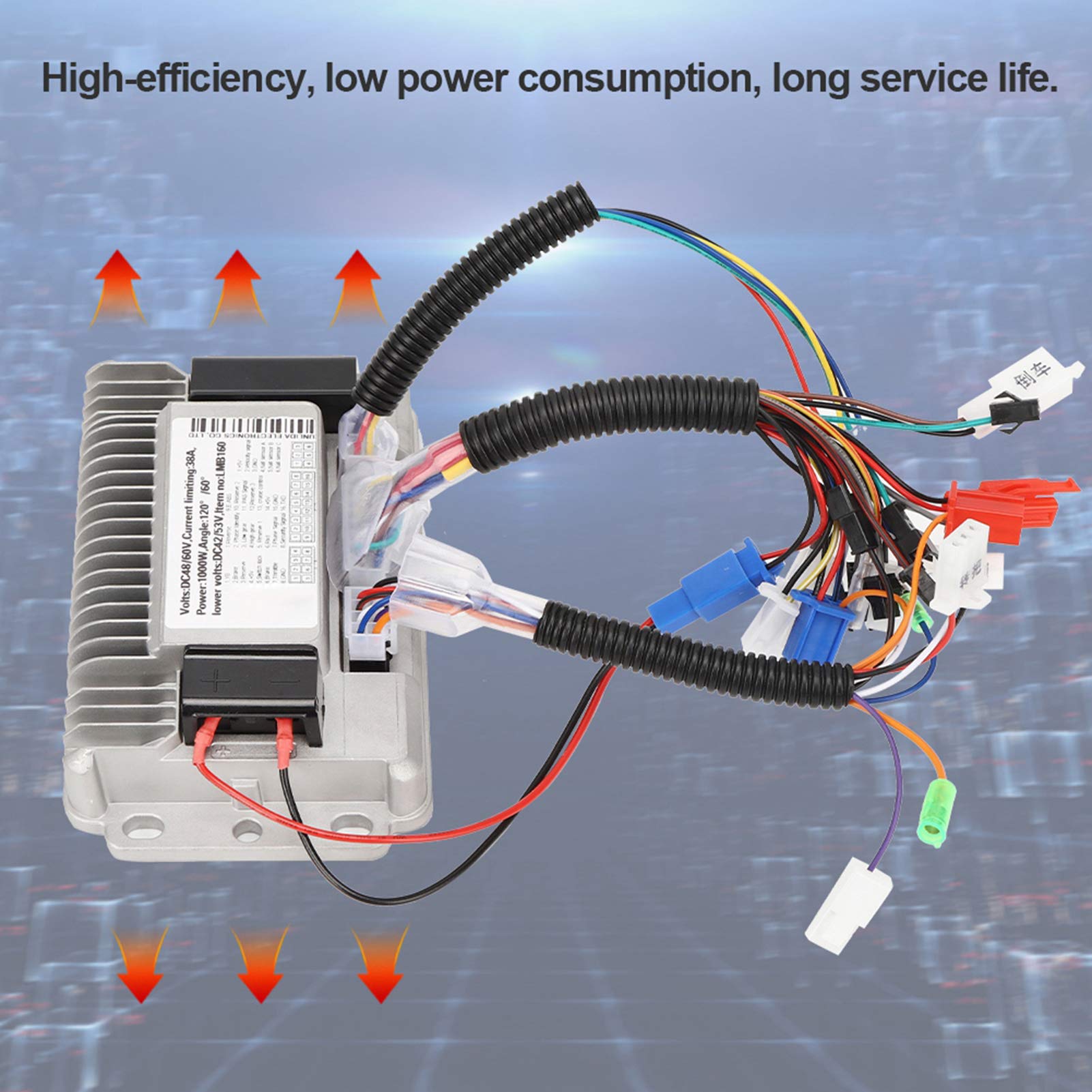 Alomejor 60V 72V 1000W Brushless Motor Controller - 3 Speed Modes for E-Bike, Scooter & Electric Vehicle - Perfect for Commuting, Off-Road & DIY Projects