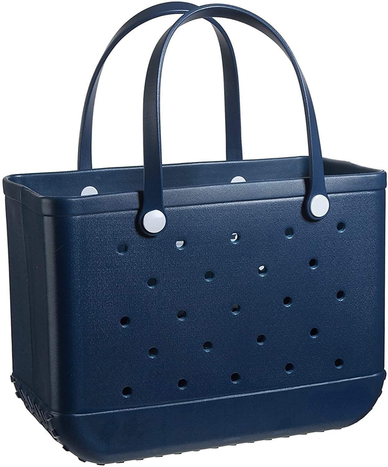 Waterproof EVA Oversized Beach Tote Bag with Drain Holes - Lightweight Portable Travel Handbag for Swimming, Pool, Boat, Gym & Outdoor Activities (Navy Blue) - Perfect for Beach Vacations, Water Sports & Summer Adventures