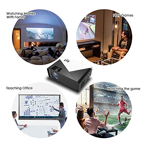 RYMMKOP Mini Projector 3500 Lumens 720P HD Support 1080P LED Video Projector for Home Theater, Outdoor Movies & Gaming - Android Version (White) - Perfect Gift for Movie Lovers & Gamers