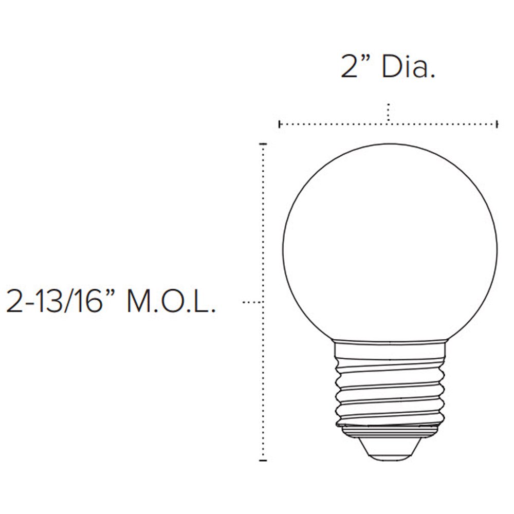 Dimmable LED G50 Transparent Globe Light Bulbs - E26 Medium Base, 1900K Warm White (25-Pack) - Perfect for Chandeliers, Pendant Lights & Vintage Fixtures