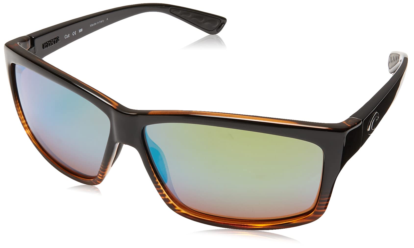 Costa Del Mar Men's Costa Cut Rectangular Polarized Sunglasses - UV Protection for Fishing, Boating & Outdoor Activities