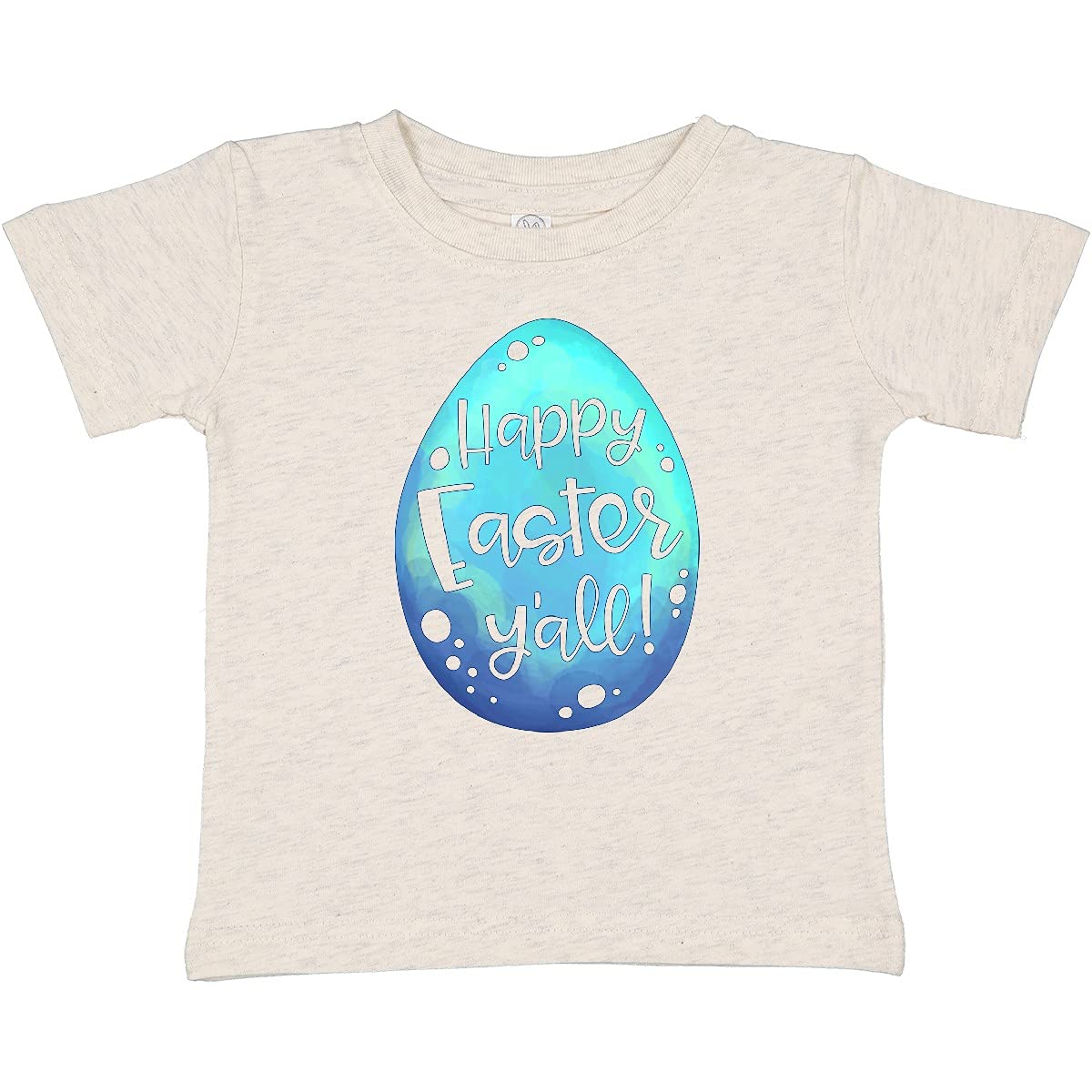 Inktastic Happy Easter Y'all Blue Easter Egg Baby T-Shirt - Cute Easter Outfit for Boys & Girls | Perfect for Easter Egg Hunts & Family Photos