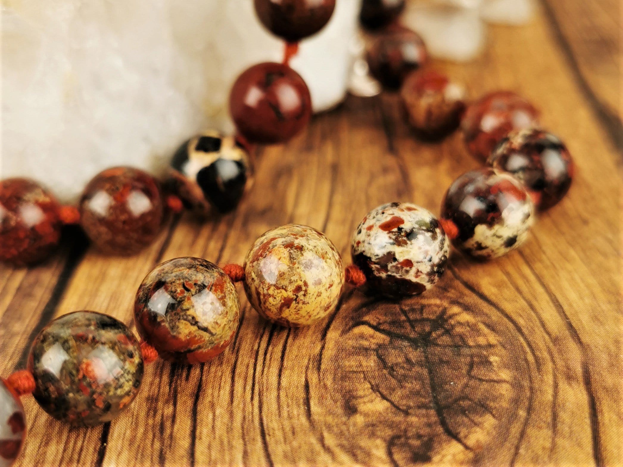 Brecciated Jasper Necklace for Women - Natural Stone Jewelry for Healing & Protection - Perfect for Meditation, Yoga & Spiritual Gifts