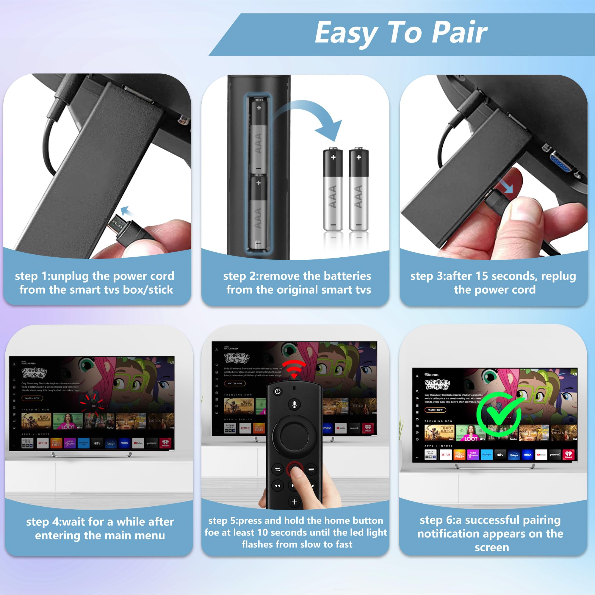 2nd Gen Replacement Remote Control for Amazon Fire TV Stick & Fire TV Cube - Compatible with AMZ Smart TVs (Not for Insignia/Toshiba/Pioneer) | Perfect for Streaming, Gaming & Smart Home Control