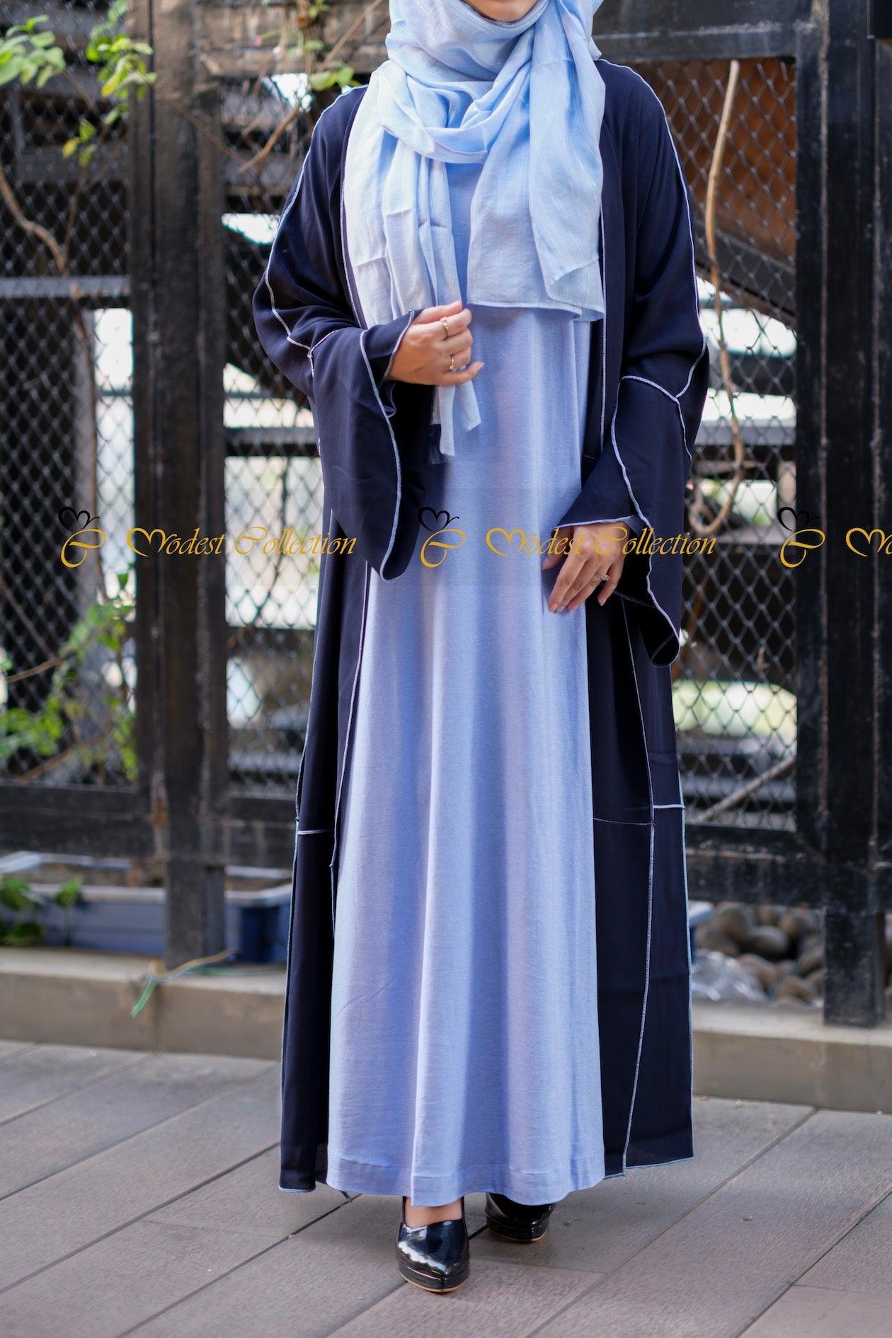 Emilia Two-Piece Abaya with Shrug Set - Modest Islamic Prayer Dress for Women - Perfect for Eid, Mosque & Special Occasions