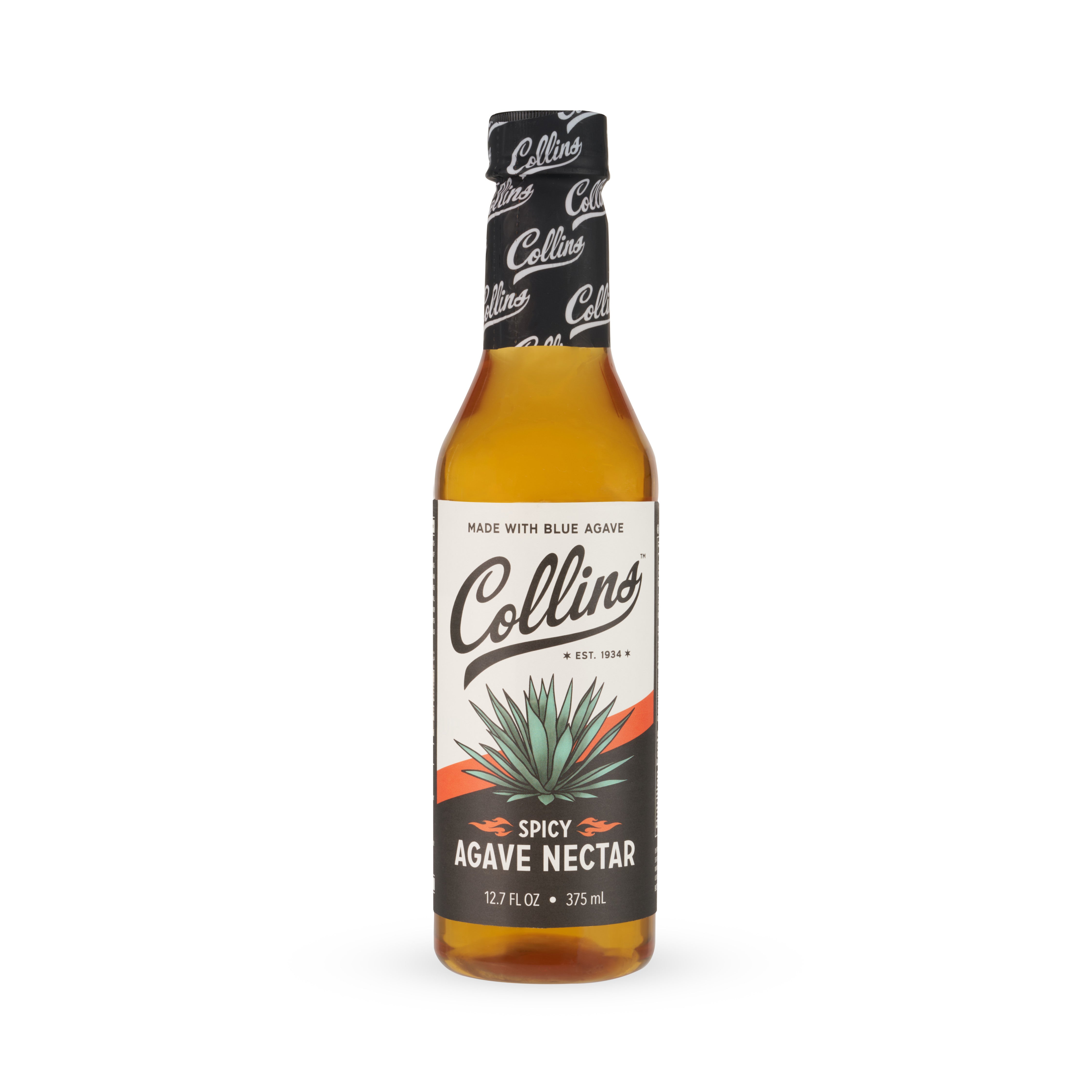 Organic Spicy Agave Nectar - 12.7 oz Bottle | Natural Sweetener for Cocktails, Coffee & Baking | Vegan, Gluten-Free Syrup for Margaritas, Tea & Desserts