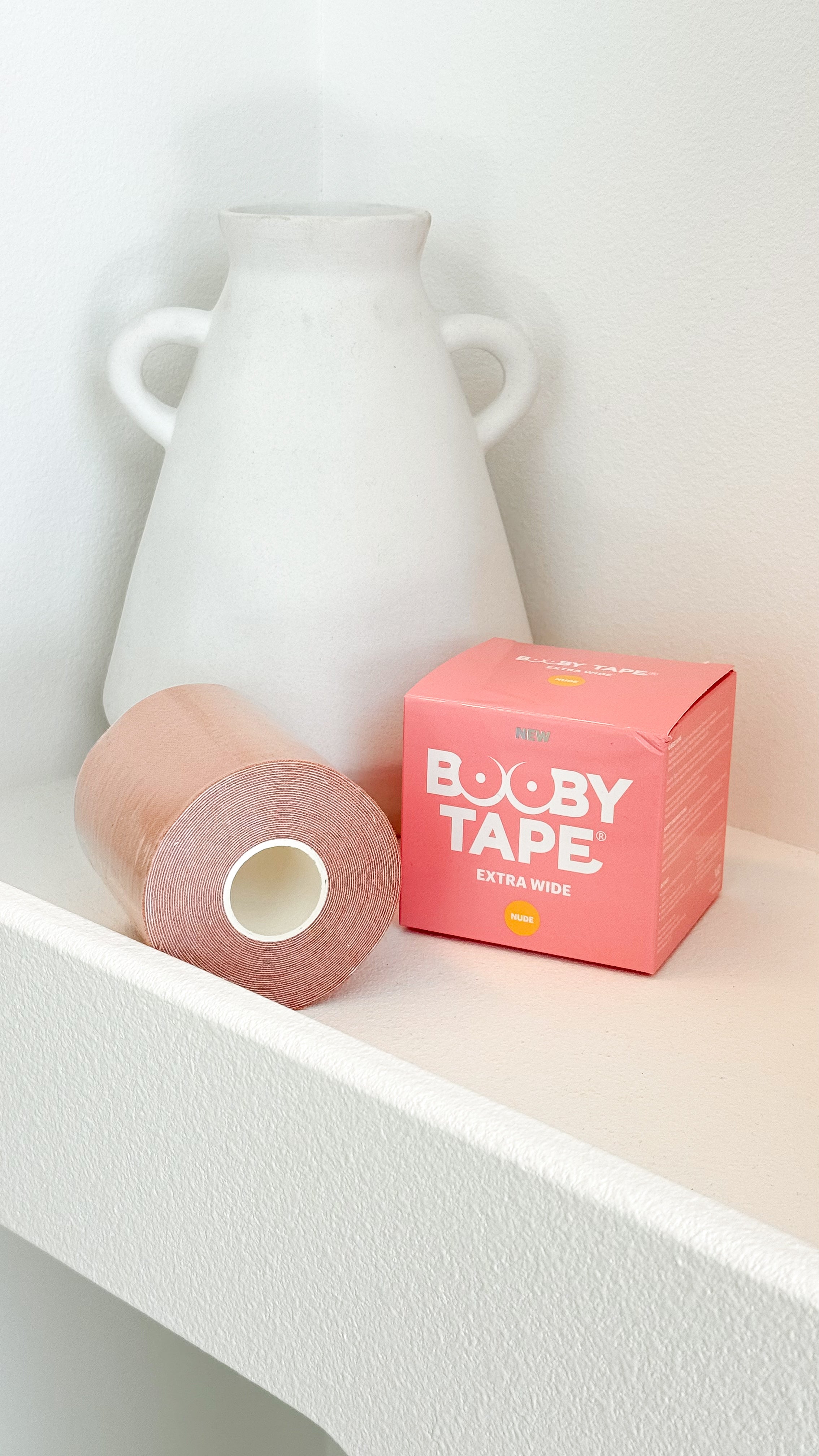 Booby Tape Extra Wide Nude - Double-Sided Adhesive Bra Tape for Invisible Support & Lift - Perfect for Backless Dresses, Strapless Tops & Swimwear