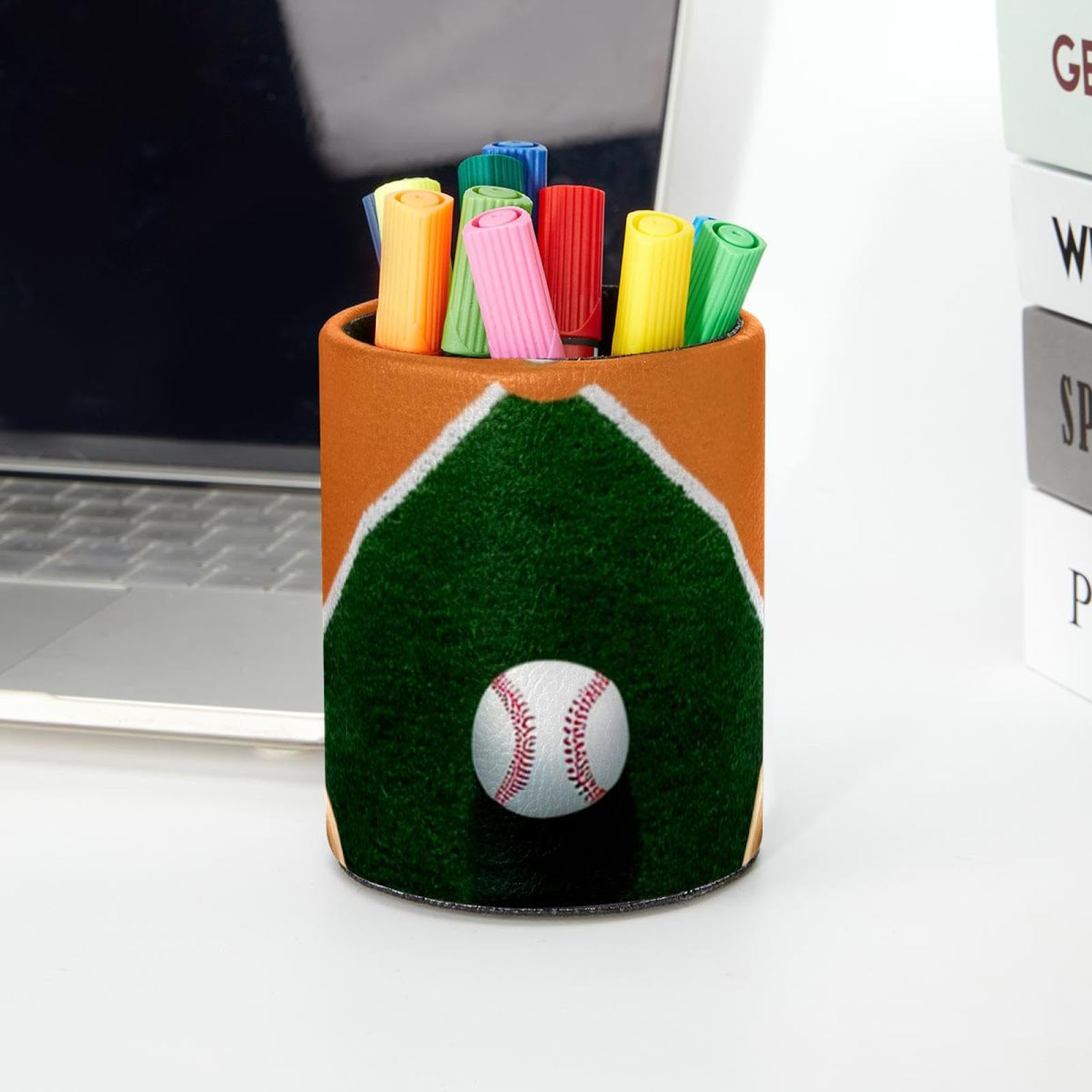 Desk Pen Holder & Pencil Organizer - Durable Office Supplies for Sports Courts, Stadiums & Workstations | Perfect for Office, School & Home Organization