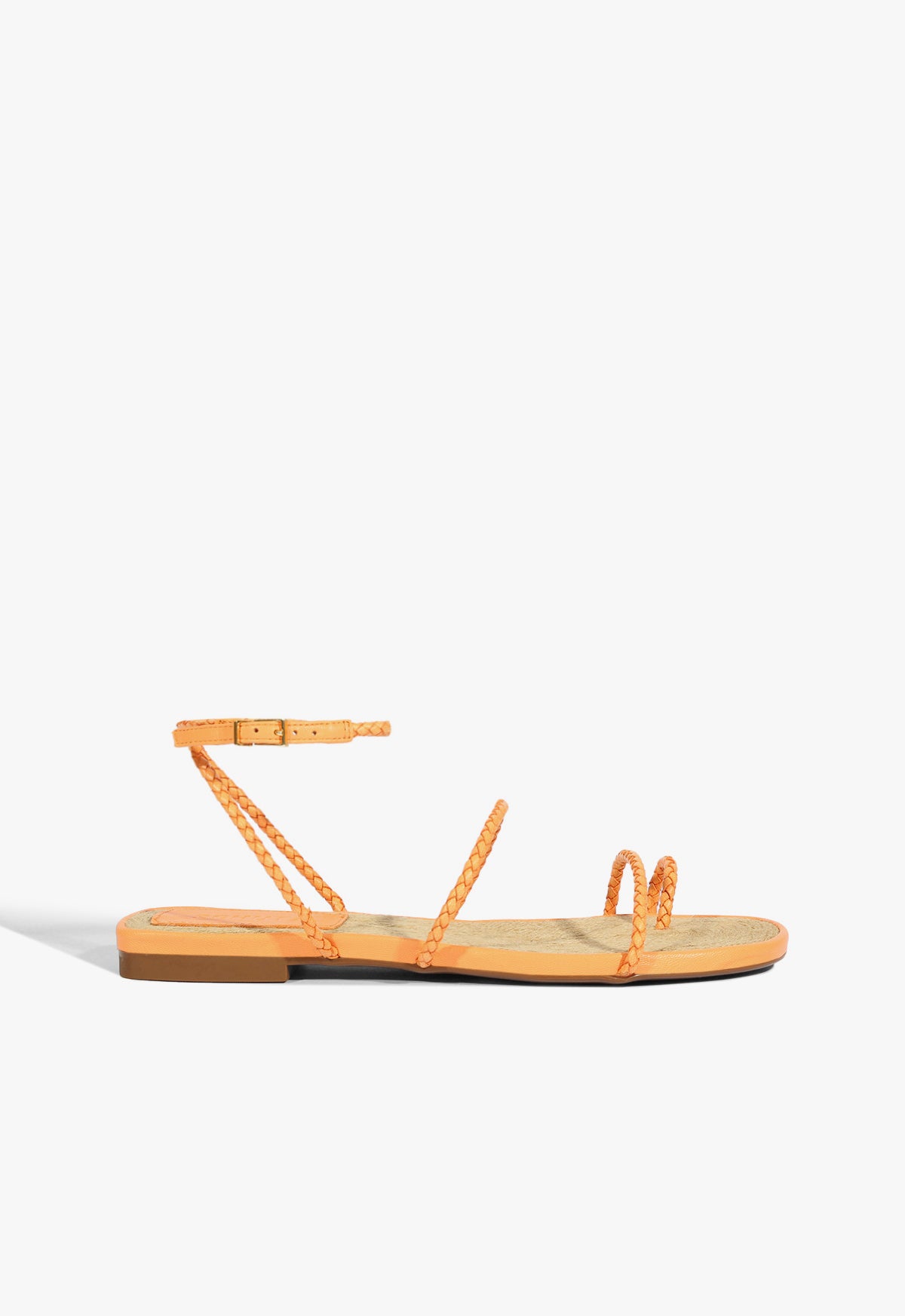 Kaya Orange Leather Flat Sandal - Women's Comfortable Summer Casual Shoes for Beach, Vacation & Everyday Wear