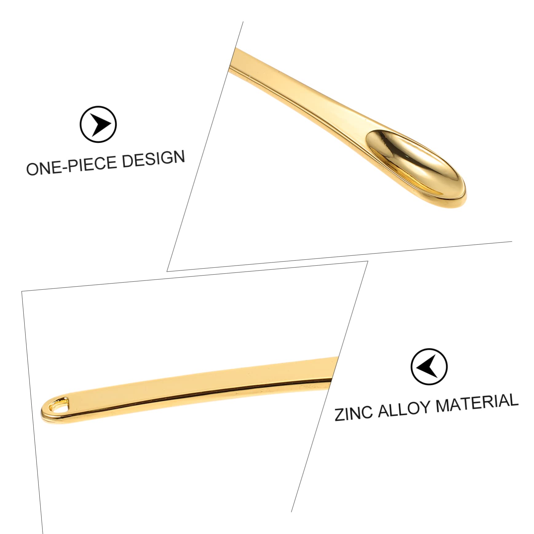 10 Pcs Zinc Alloy Face Cream Scoop Set - Golden Makeup Spatula for Eye Cream, Facial Moisturizer & Cosmetic Jars - Hygienic Mini Scoop Spoon for Skincare Routine, Travel & Salon Use