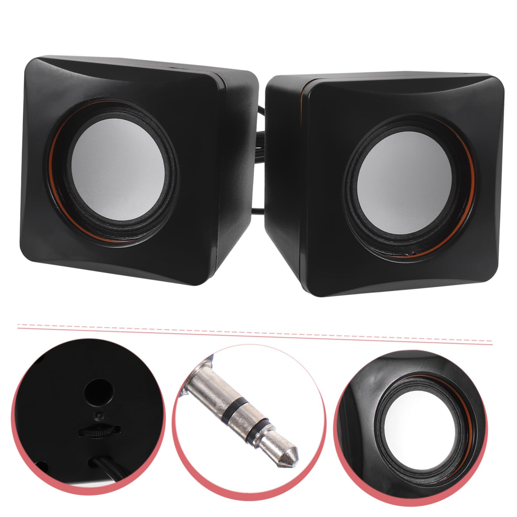 Veemoon Mini PC Speakers - Compact Desk Speakers for PC, Laptop, Desktop - Perfect for Home Office, Gaming, and Multimedia Use