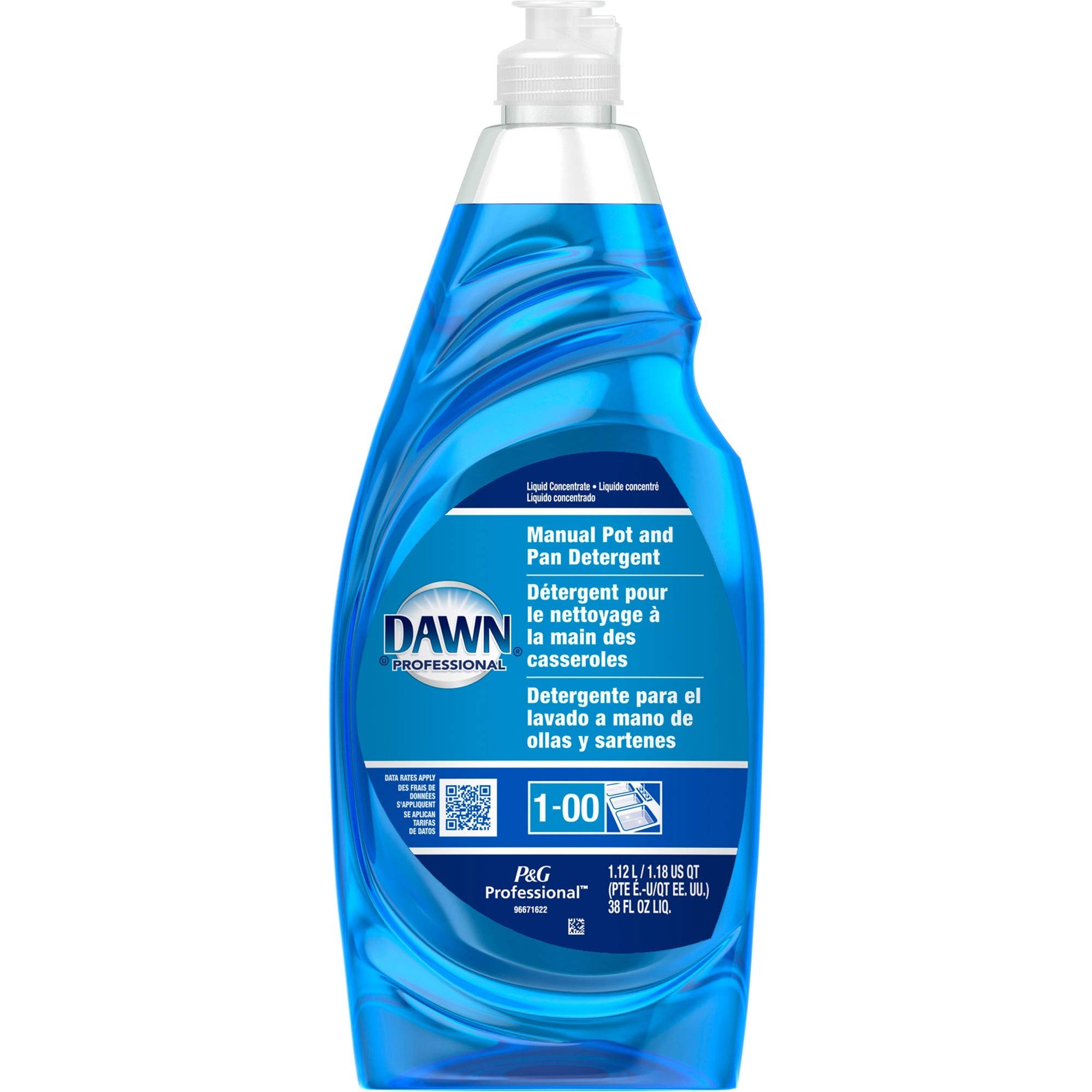 Dawn 45112EA Manual Pot & Pan Dish Detergent, 38 oz Bottle - Heavy Duty Degreaser for Tough Grease & Food Stains - Ideal for Kitchen, Camping & Outdoor Cooking