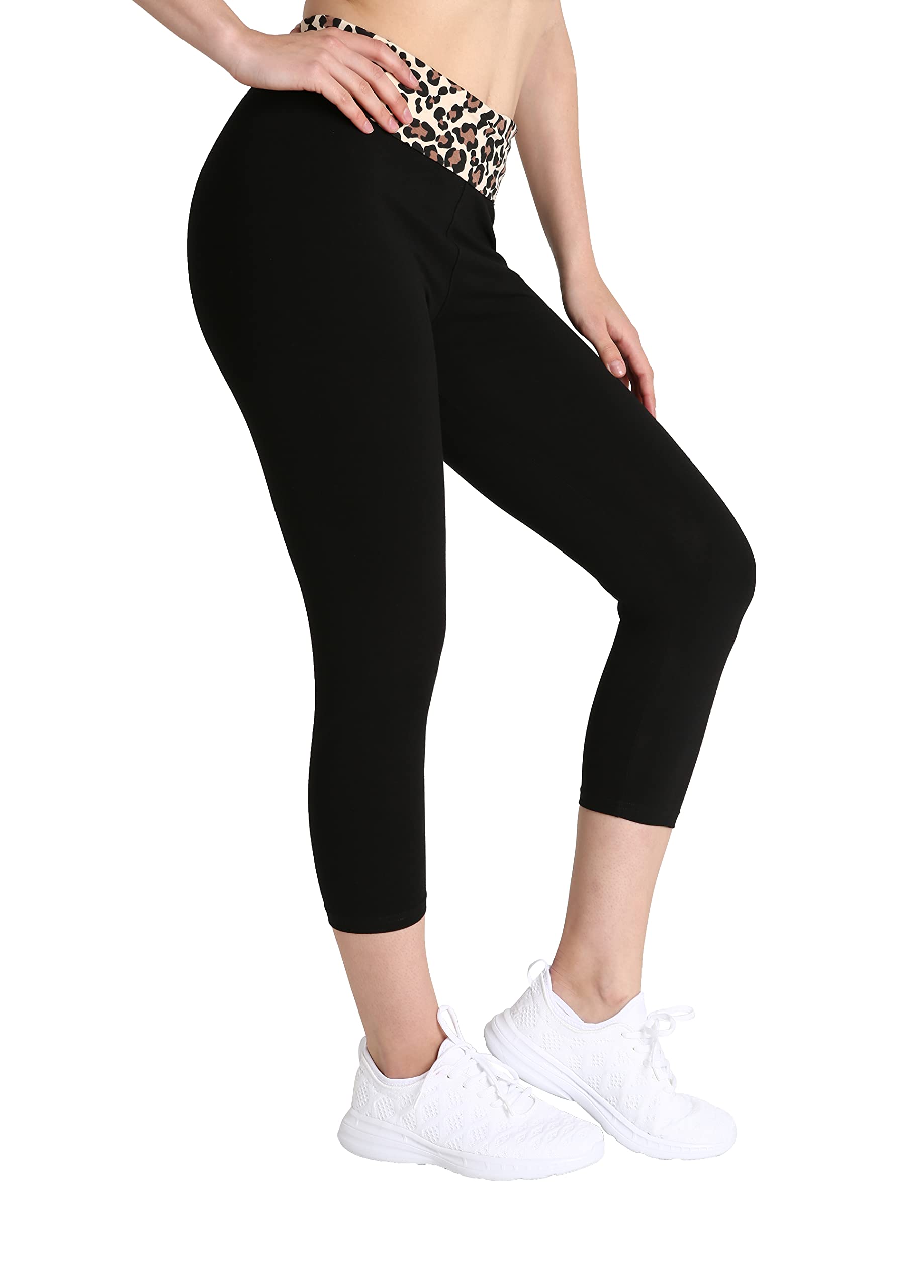 Blis Women's Workout Leggings - Fold Over Maternity Yoga Pants, Capri Length (3-Pack) | Perfect for Pregnancy, Yoga & Gym