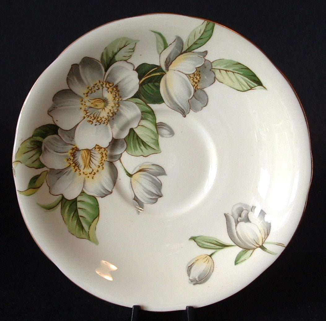 Vintage Aynsley Bone China Saucer - England Made Dogwood Floral Design, Perfect for Tea Parties, Collectibles, and Elegant Home Decor
