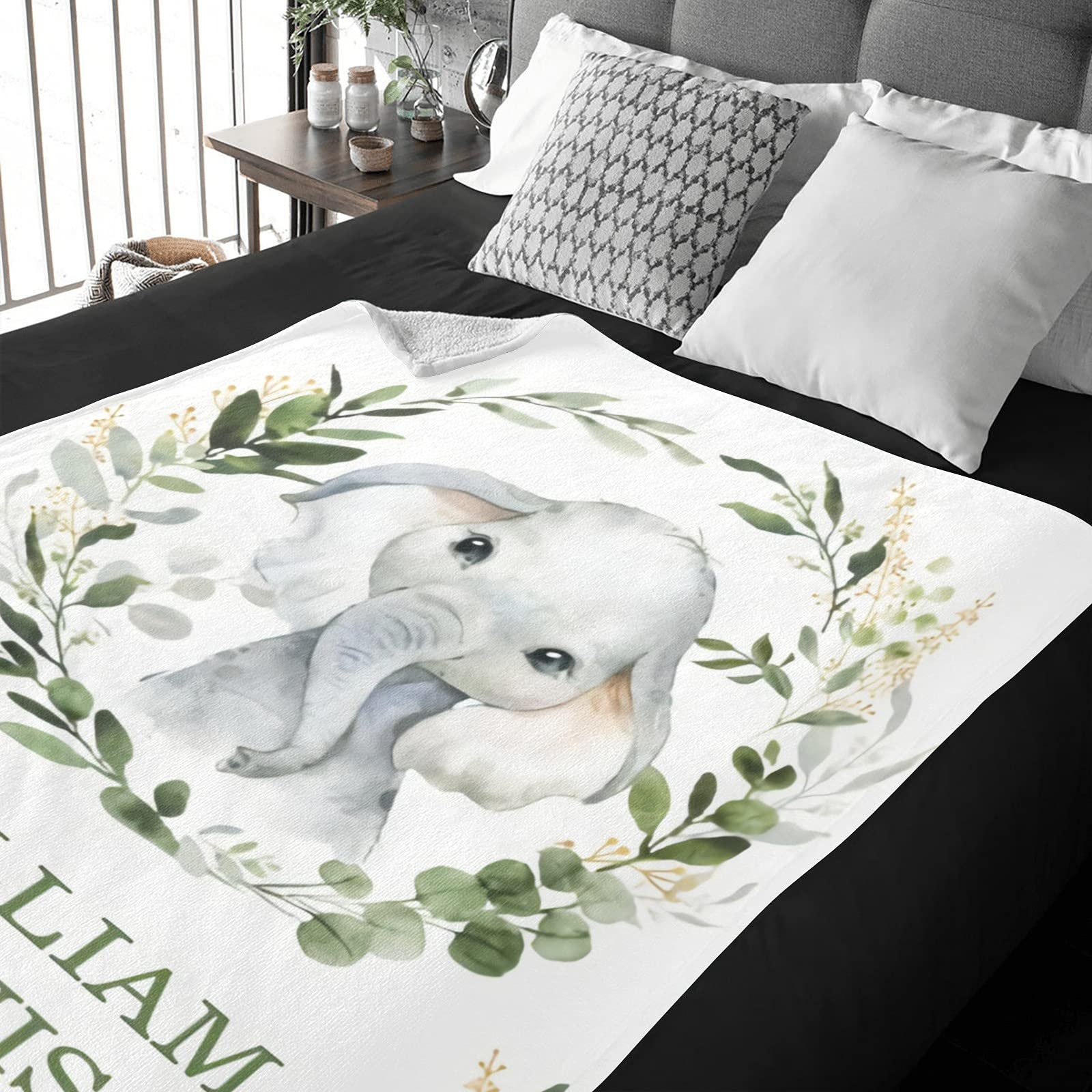 Personalized Baby Name Blanket - Custom Embroidered Soft Blankets for Newborns | Perfect Baby Shower Gift for Boys & Girls | Neutral Nursery Decor | Ideal for Cuddling, Swaddling & Photo Props