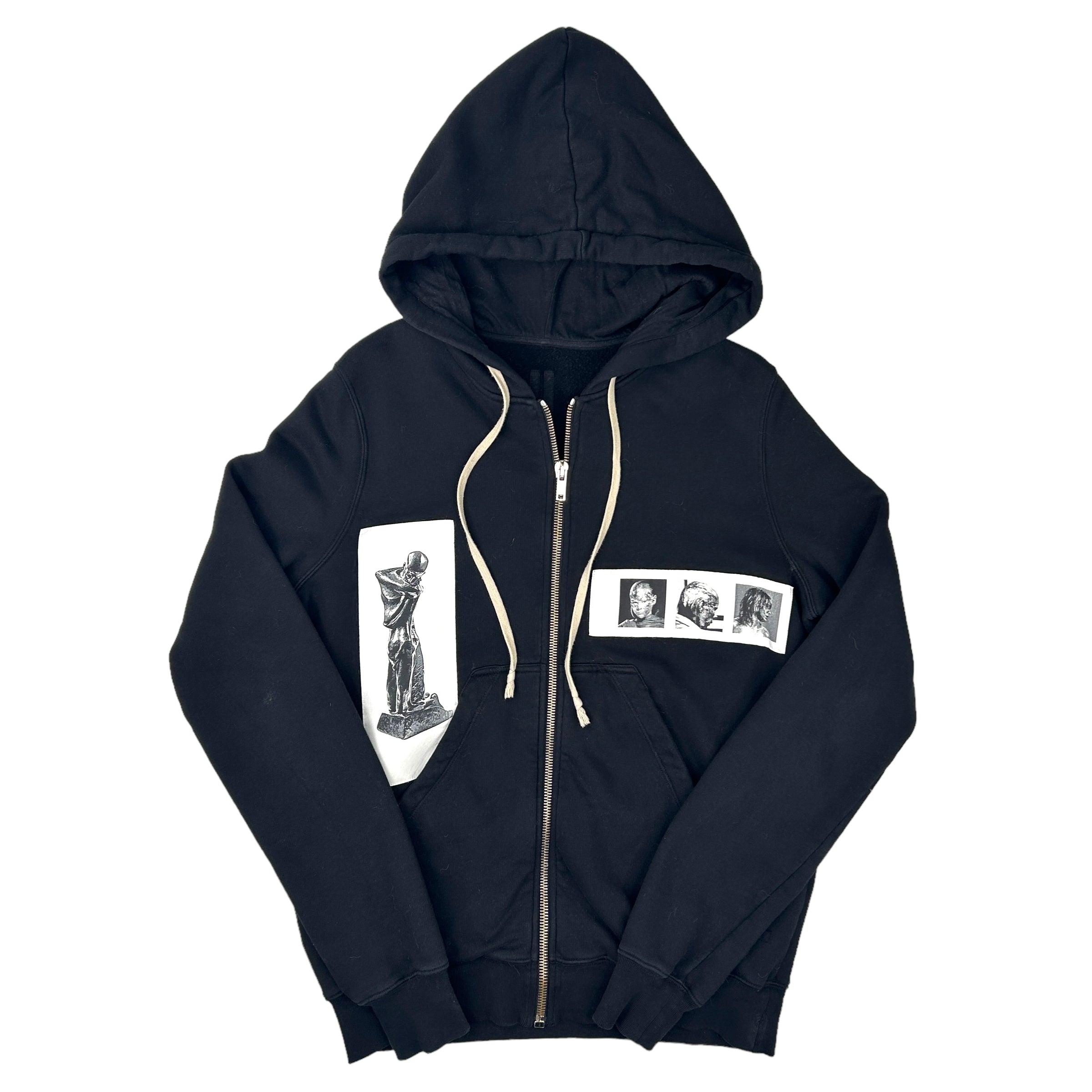 Rick Owens DRKSHDW Zip-Up Hoodie - Black | Men's Streetwear Fashion | Perfect for Casual Outfits & Urban Style