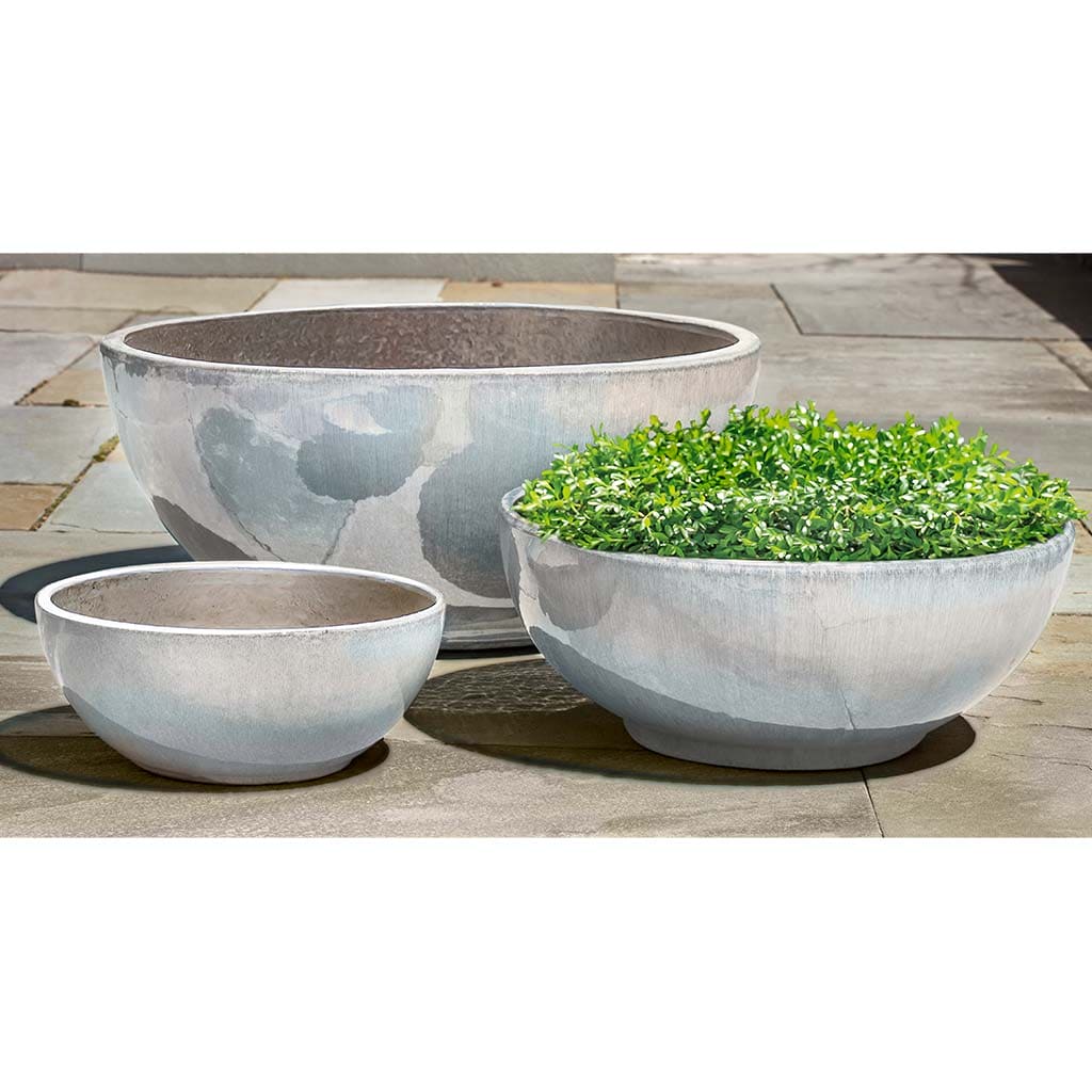 Campania International Yuma Bowl Set of 3 - Pearl White Ceramic Serving Bowls for Soup, Salad, Dessert | Perfect for Dining, Entertaining & Home Decor