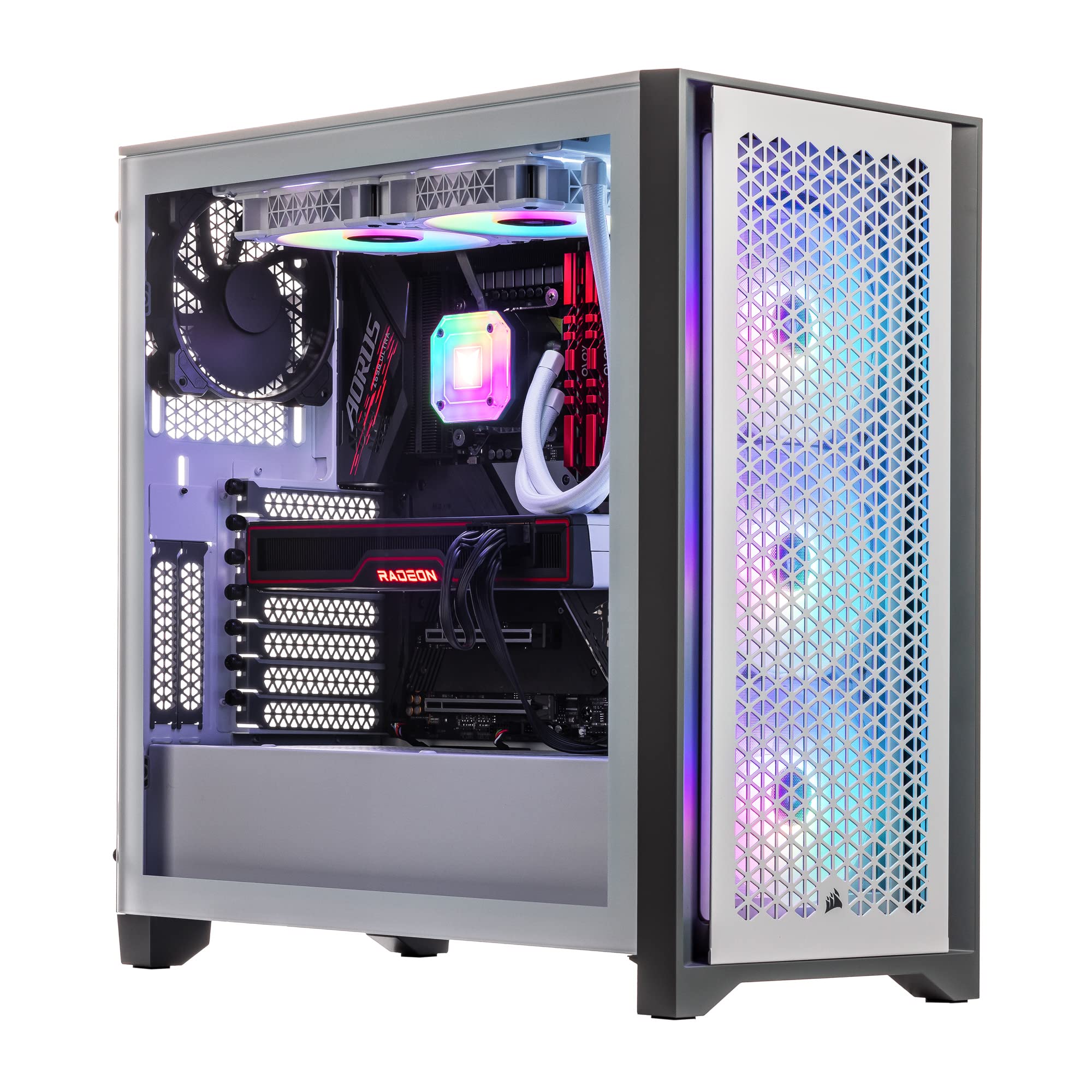Velztorm Argentux Custom Gaming PC - Intel i7-11700K 8-Core, 16GB RAM, 1TB SSD + 3TB HDD, RX 6700 XT, WiFi, Bluetooth, Windows 10 - High Performance Desktop Computer for Gaming, Streaming & Content Creation
