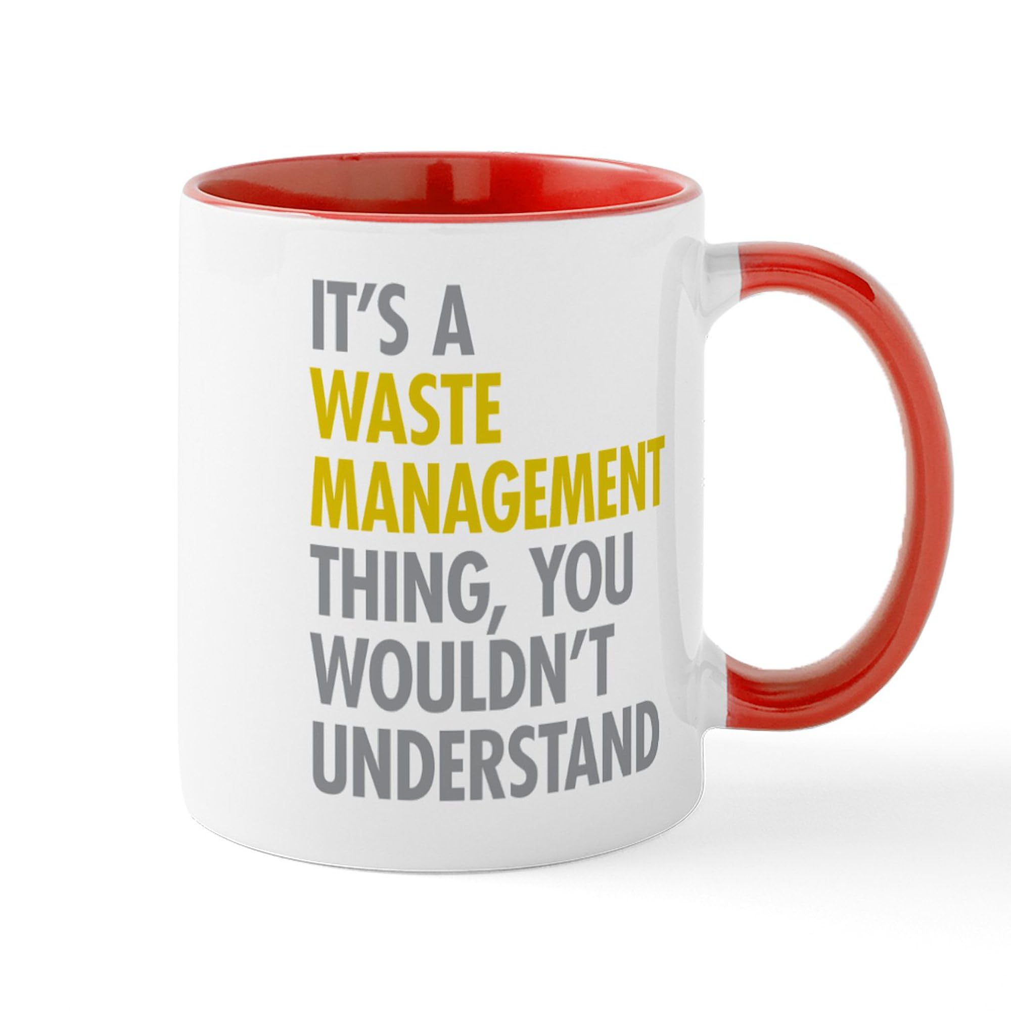 11 oz (325 ml) Ceramic Coffee Mug - Waste Management Theme by CafePress | Perfect for Office, Home & Eco-Friendly Gifts