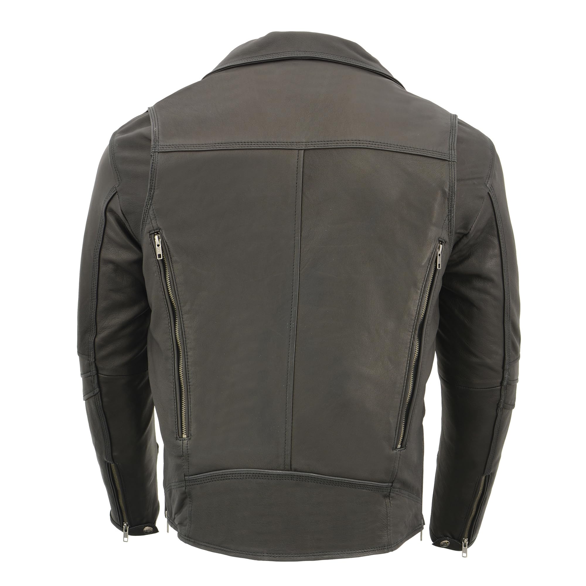 Milwaukee Leather Men's Lightweight Extra Long Beltless Biker Jacket Black MLM1516 - Motorcycle Riding, Casual Wear, Outdoor Adventure Jacket for Men