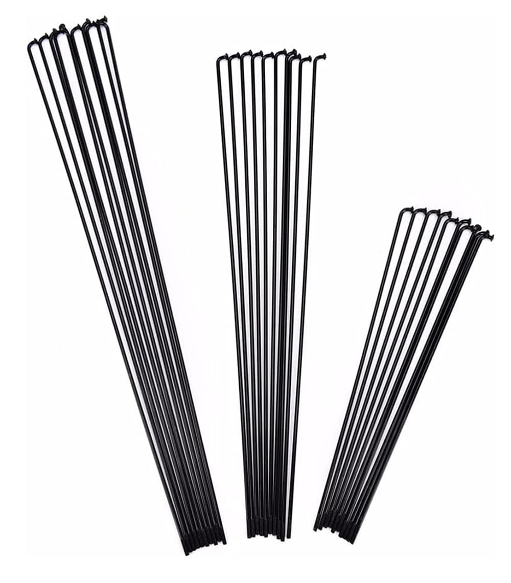 High-Carbon Steel Bike Spokes - 13G, 2.3mm Diameter, 20/40 Pcs J-Bend Spokes with 12mm Nipples for MTB, E-Bike, Tricycle - Durable Replacement for Off-Road Cycling & Commuting