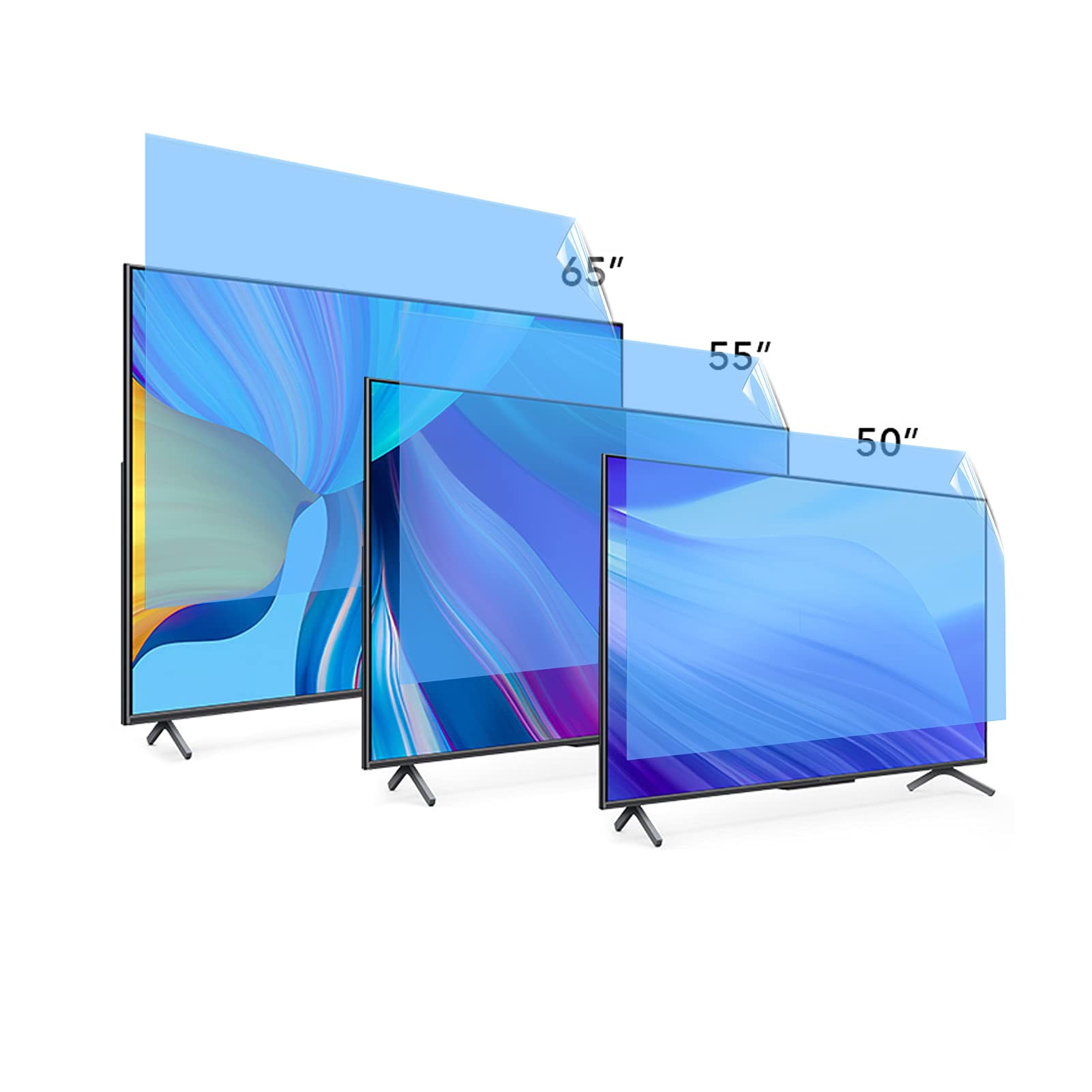PS5 Anti UV TV Screen Protector 50-75 Inch - Anti Glare & Blue Light for Gaming & Outdoor Use