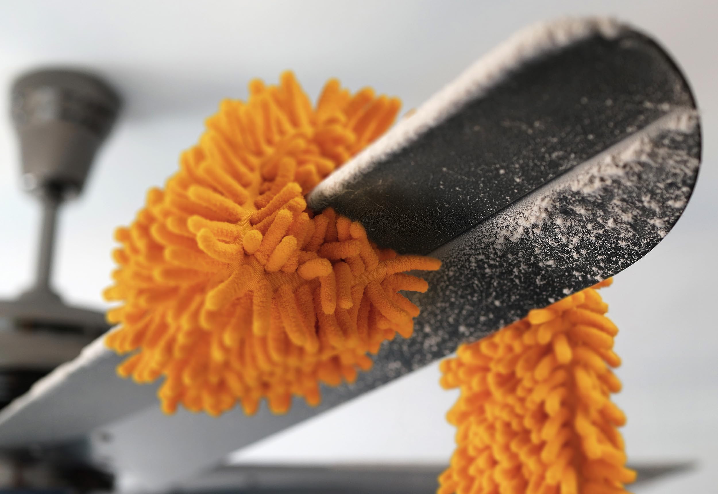 **4-14 ft Extension Pole Ceiling Fan Duster Cleaner - 20 Foot Reach, Flexible Microfiber Brush for Easy Fan Cleaning - Perfect for High Ceilings, Home & Office Use**