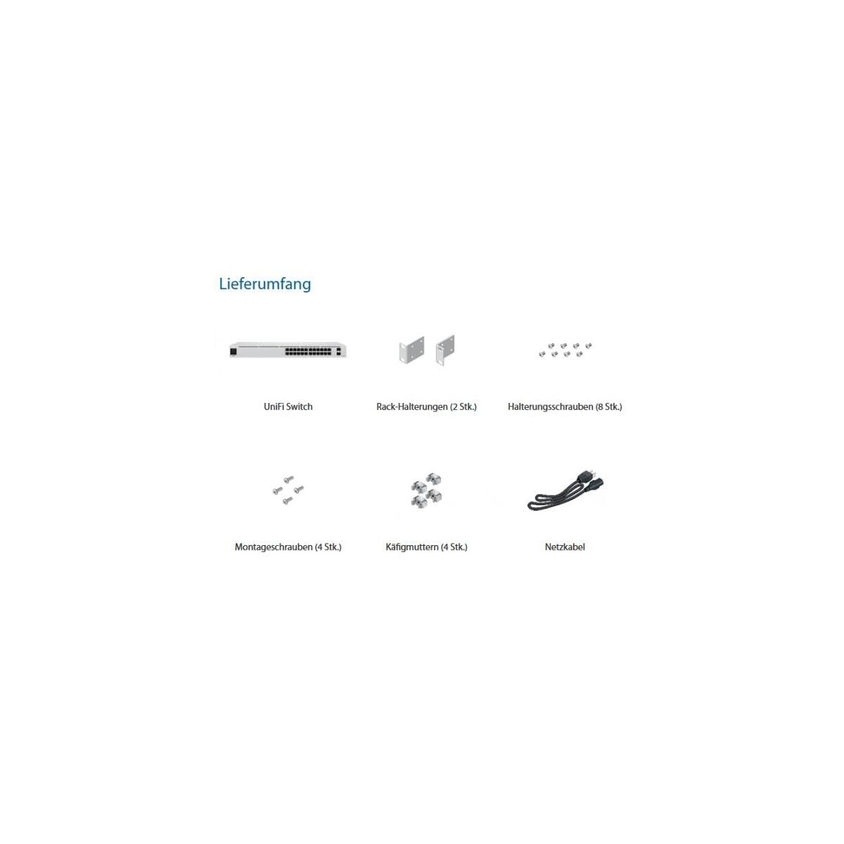 Ubiquiti UniFi Switch 24-Port Gigabit PoE+ Managed Network Switch for Home & Business Networking | High-Speed Data Transfer | VLAN Support | Cloud Management