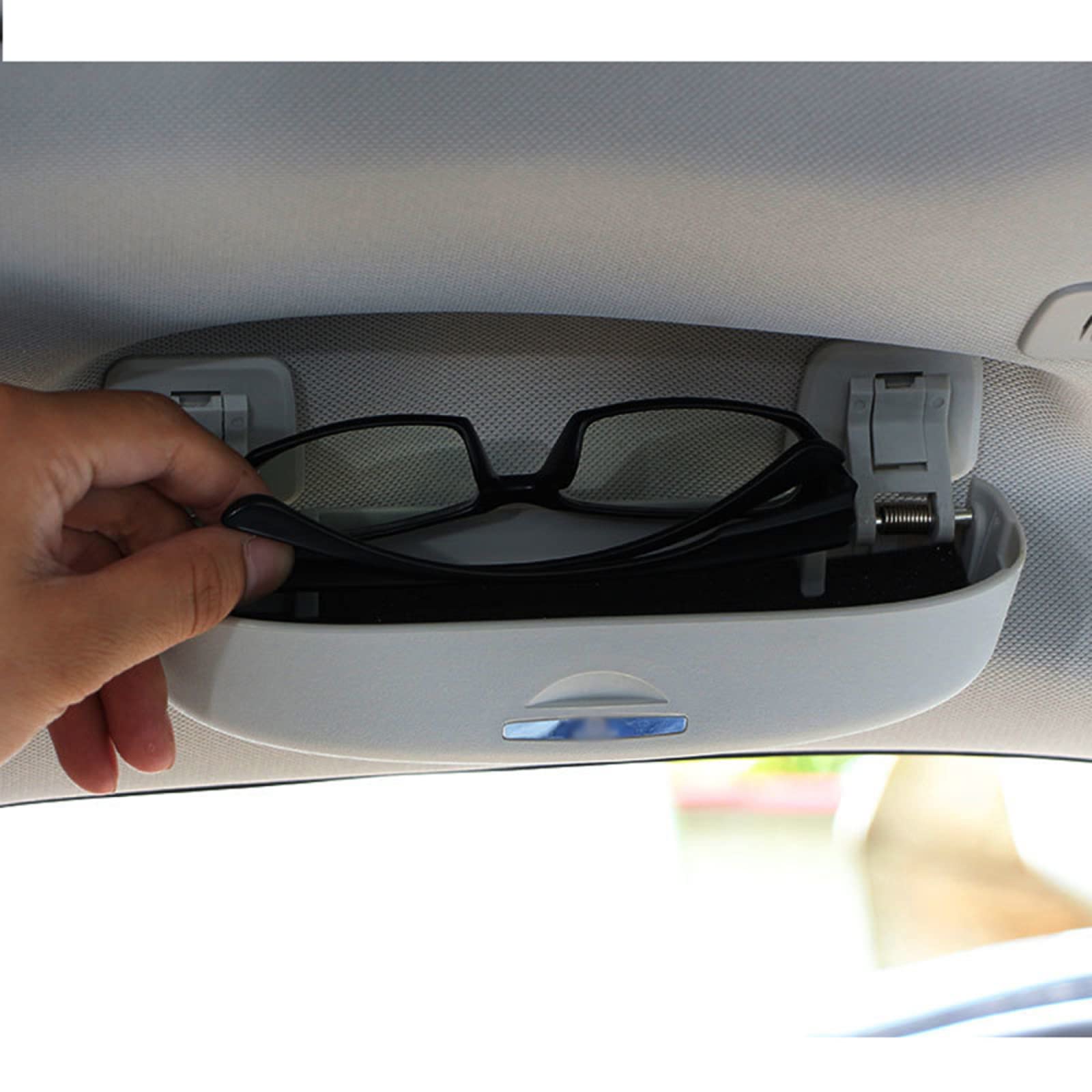 Car Sunglasses Holder Storage Case for Toyota CH-R (2016-2021) | Compact Eyewear Organizer with Non-Slip Design | Perfect for Road Trips & Daily Commutes - Grey