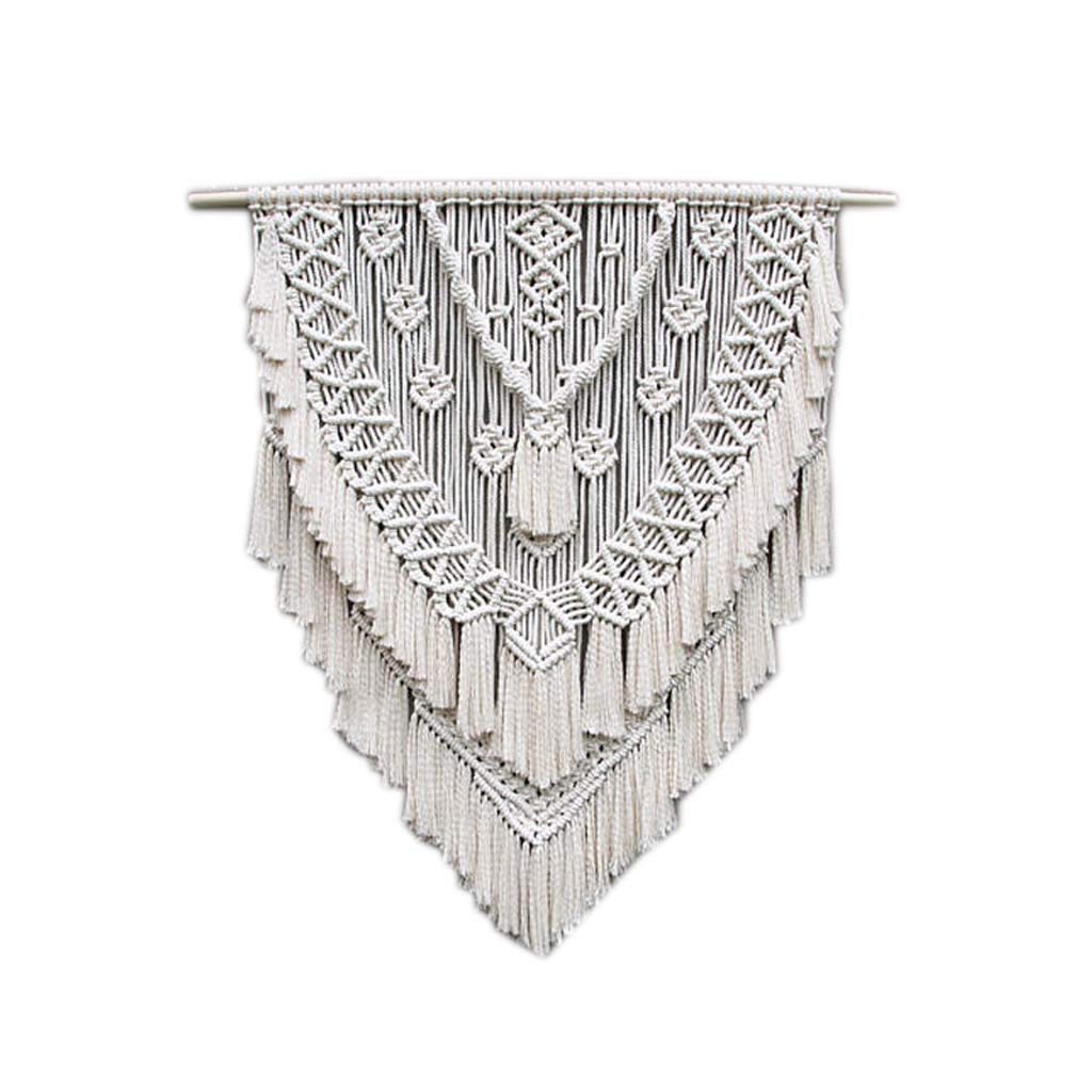 Handmade Macrame Wall Hanging Decor - Bohemian Woven Tapestry for Home, Apartment, Bedroom & Living Room - Unique Boho Home Decoration & Thoughtful Gift Idea - Perfect for Gallery Walls, Nursery Decor or Wedding Backdrop
