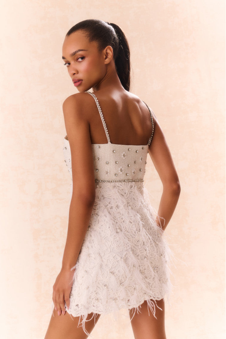 Brianne Beaded Mini Dress for Women - Elegant Party & Evening Wear - Perfect for Weddings, Cocktails & Special Occasions