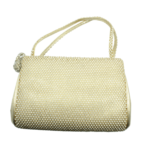 Judith Leiber Swarovski Crystal Swan White Clutch Purse - Luxury Evening Bag for Women - Perfect for Weddings, Galas & Special Occasions