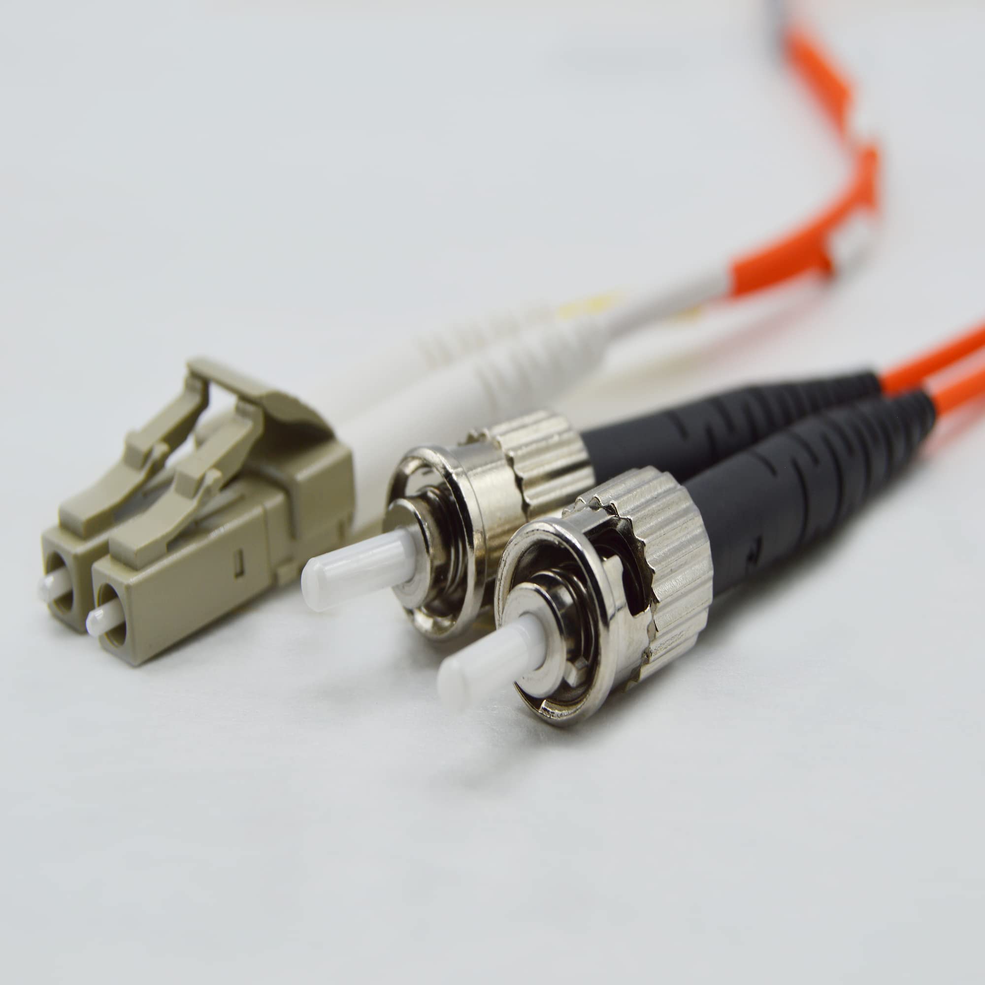 50M OM1 SC to ST Multimode Fiber Optic Cable - 62.5/125 Duplex Indoor/Outdoor Jumper (164ft) | Length Options 0.5M-300M | Made in USA | Perfect for Data Centers, CCTV, Network Installations & Telecom Applications