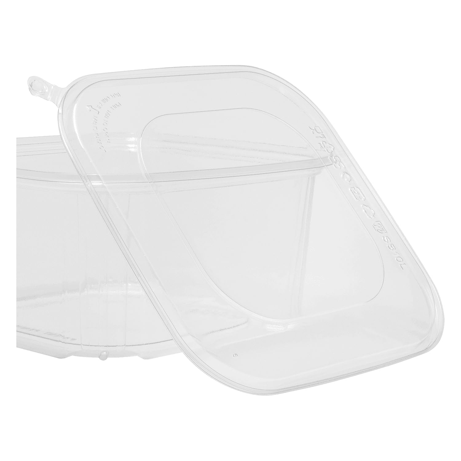 64oz - 120 ct PET Tamper Proof Square Deli Containers with Flat Lids | Stackable Clear Food Storage Containers for Kitchen, Meal Prep, Dog Treats | Freezer Safe & Recyclable | Perfect for Restaurants, Catering & Home Organization