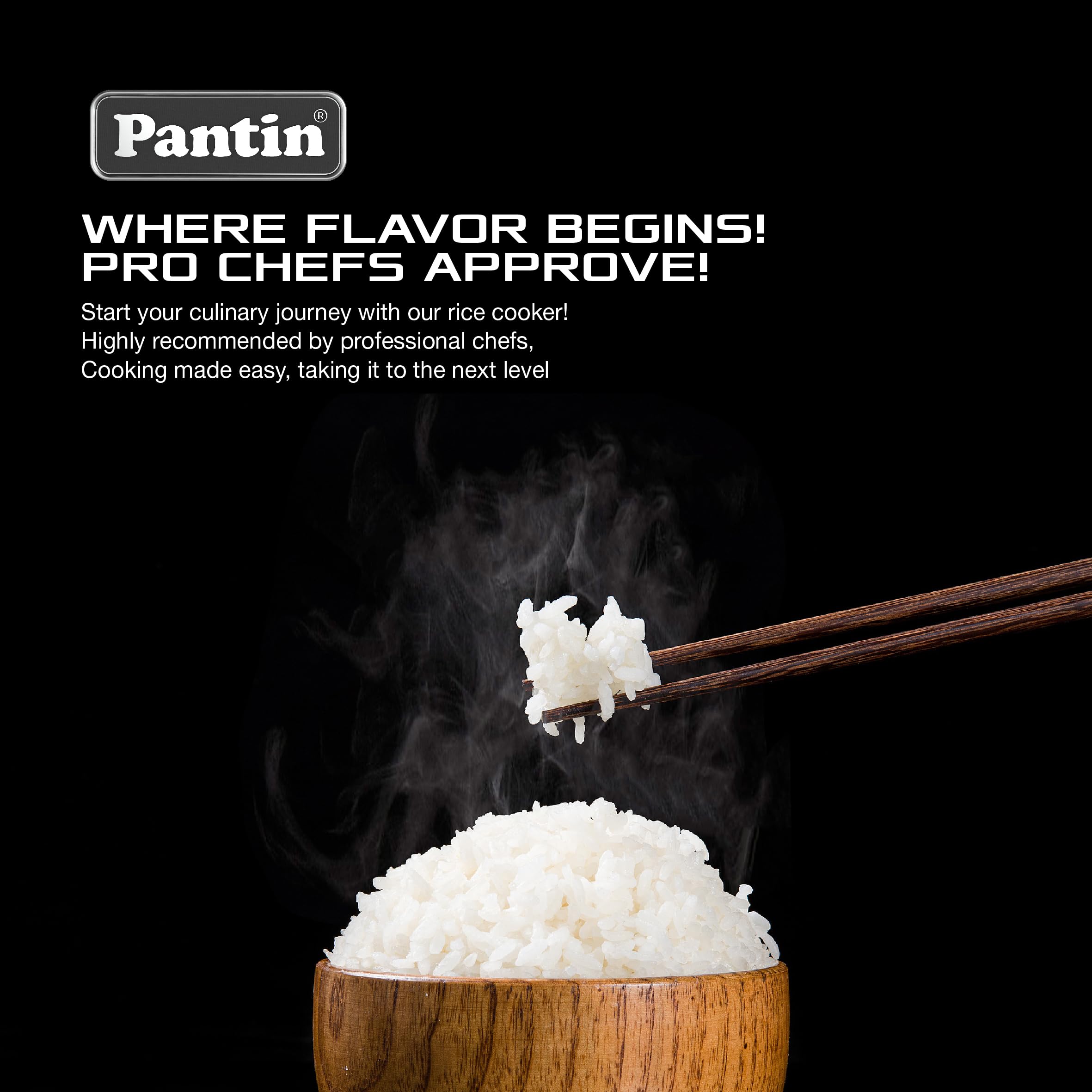 Pantin Commercial Electric Rice Cooker – 25 Cups Raw / 50 Cups Cooked Capacity with Measuring Cup & Scoop – High-Efficiency Large Rice Cooker for Restaurants, Hotels, Catering – Perfect for Buffets, Banquets, and Large Gatherings