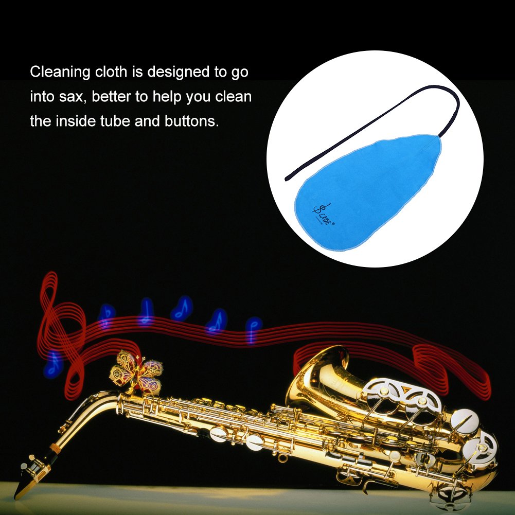 10-in-1 Saxophone Cleaning Kit with Cloth, Mouthpiece Brush & Mini Screwdriver Set - Professional Maintenance Tools for Saxophone, Clarinet, Trumpet - Perfect for Musicians, Band Practice & Instrument Care