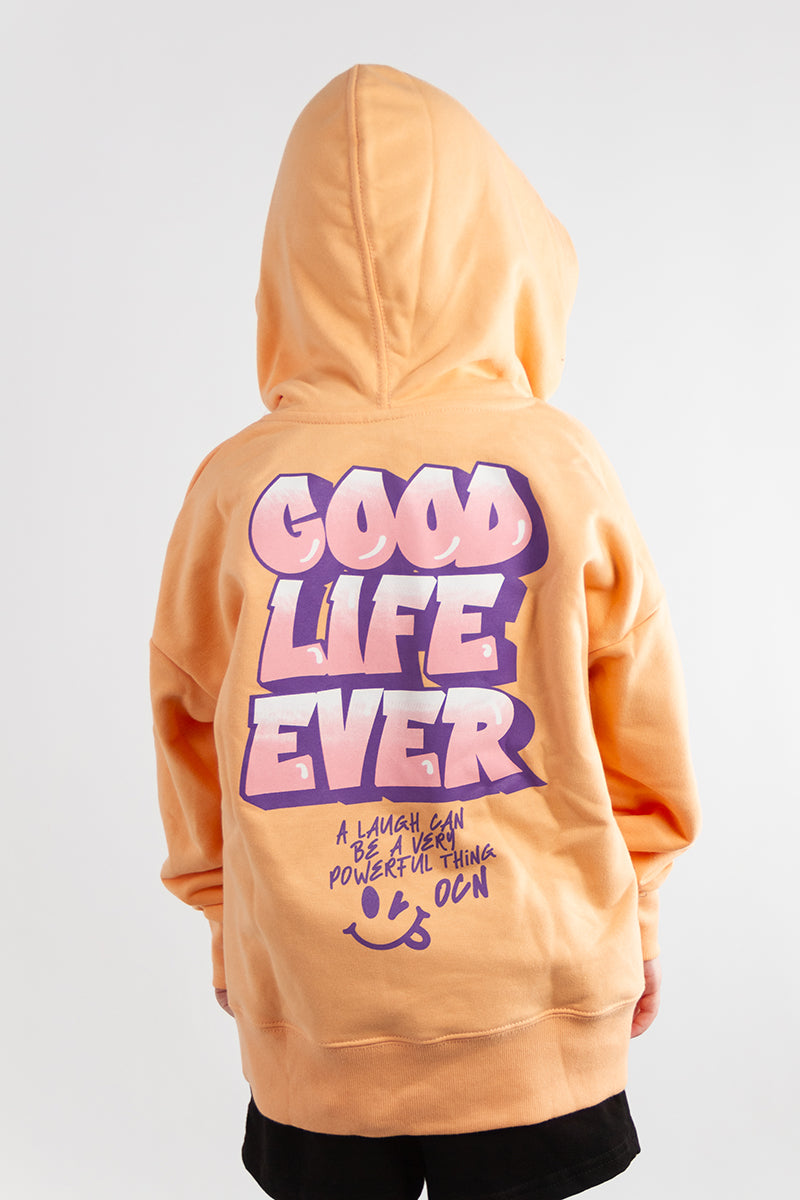 OCN Kids Light Pink Hoodie - Soft & Comfortable Pullover for Boys & Girls - Perfect for School, Playdates & Outdoor Activities