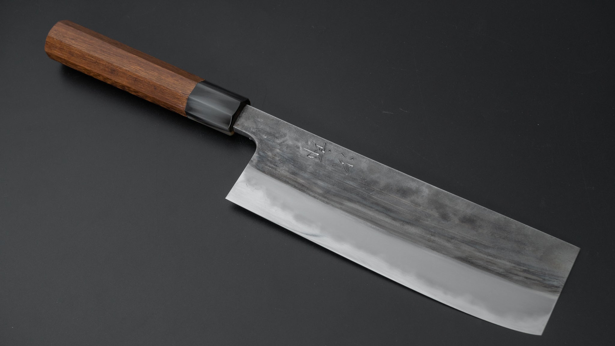 Premium Jiro Tsuchime Nakiri Knife 180mm - Japanese Vegetable Cleaver with Taihei Tagayasan Handle (#427) - Perfect for Sushi Chefs & Home Cooking Enthusiasts