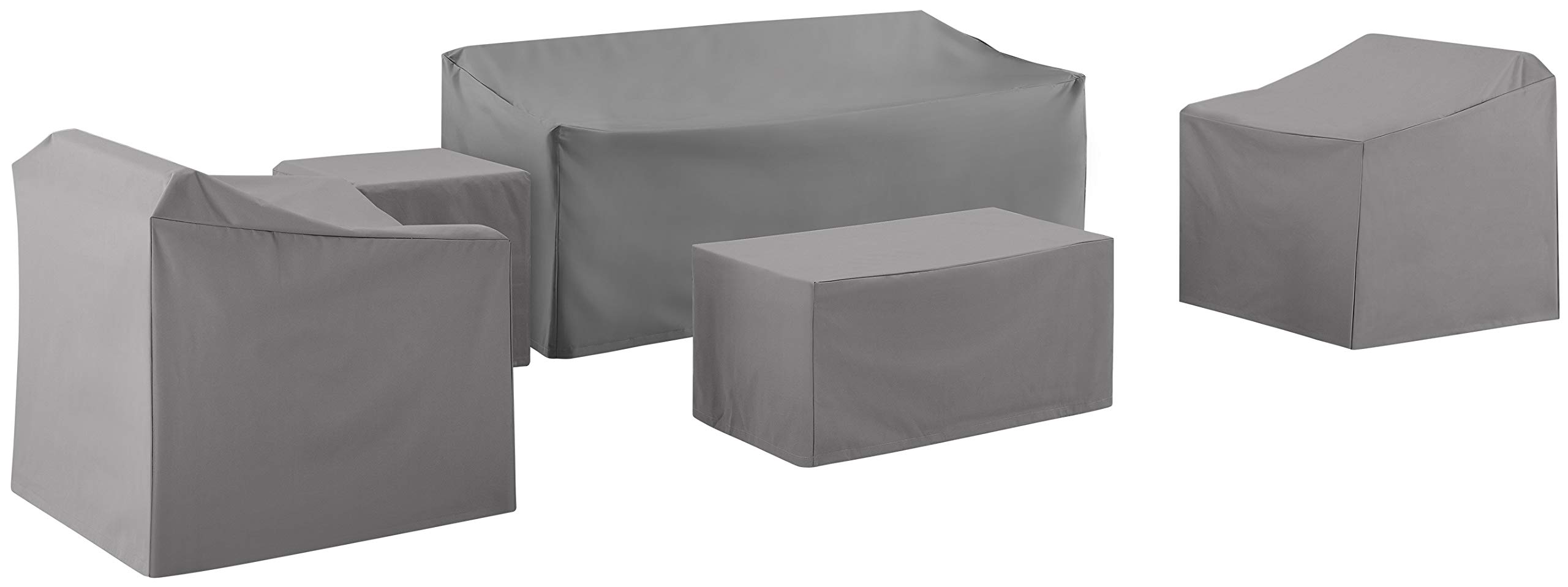 **Crosley Waterproof 5-Piece Patio Furniture Cover Set – Outdoor Sofa, Chair & Table Covers – Heavy-Duty Gray Weather Protection for All Seasons**    *(Perfect for Backyard, Deck, or Garden – Shields Furniture from Rain, Sun, and Dust)*
