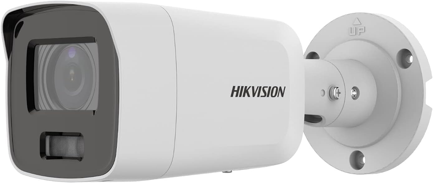 Hikvision DS-2CD2047G2-LU 4MP ColorVu Outdoor PoE IP Security Camera with 2.8mm Lens, H.265+, IP67, Built-in Mic - Ideal for Home Surveillance, Business Security & 24/7 Property Monitoring