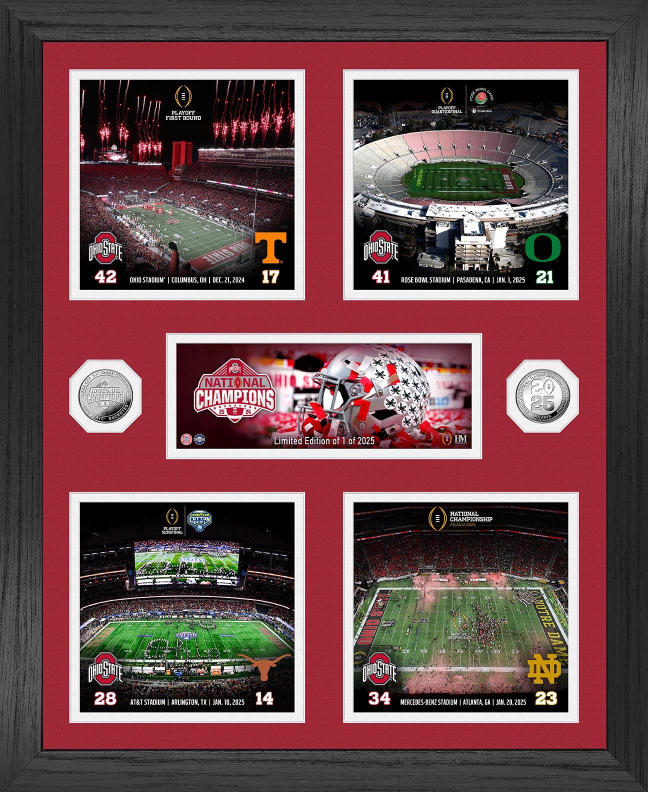 Ohio State University 2024/2025 CFP National Champions Commemorative Silver Coin - Limited Edition Collectible Football Memorabilia for Fans, Alumni & Sports Enthusiasts - Perfect for Display, Gifts & Game Day Decor