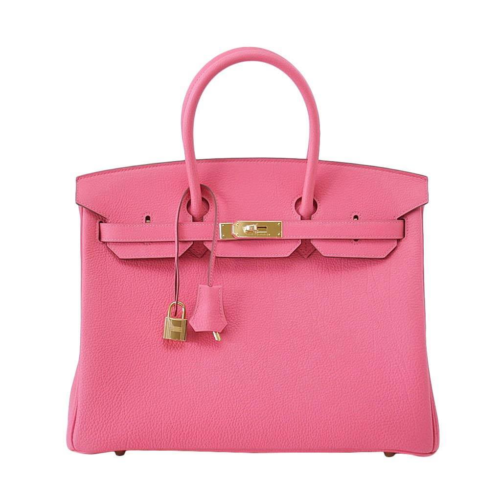 Authentic Hermès Birkin 35 Handbag in Rose Lipstick Pink with Gold Hardware - Luxury Tote Bag for Women, Perfect for Work, Travel & Special Occasions